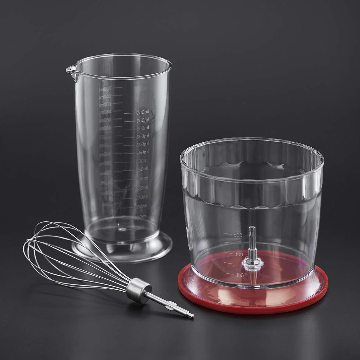 Russell Hobbs Stabmixer [3-in-1: Pürierstab/Zerkleinerer, Mixer- & Schneebesenaufsatz] Desire Rot (BPA-freies & spülmaschinenfestes Zubehör, für Smoothie, Suppen Saucen, Joghurt Babynahrung) 24700-56 - Image 5