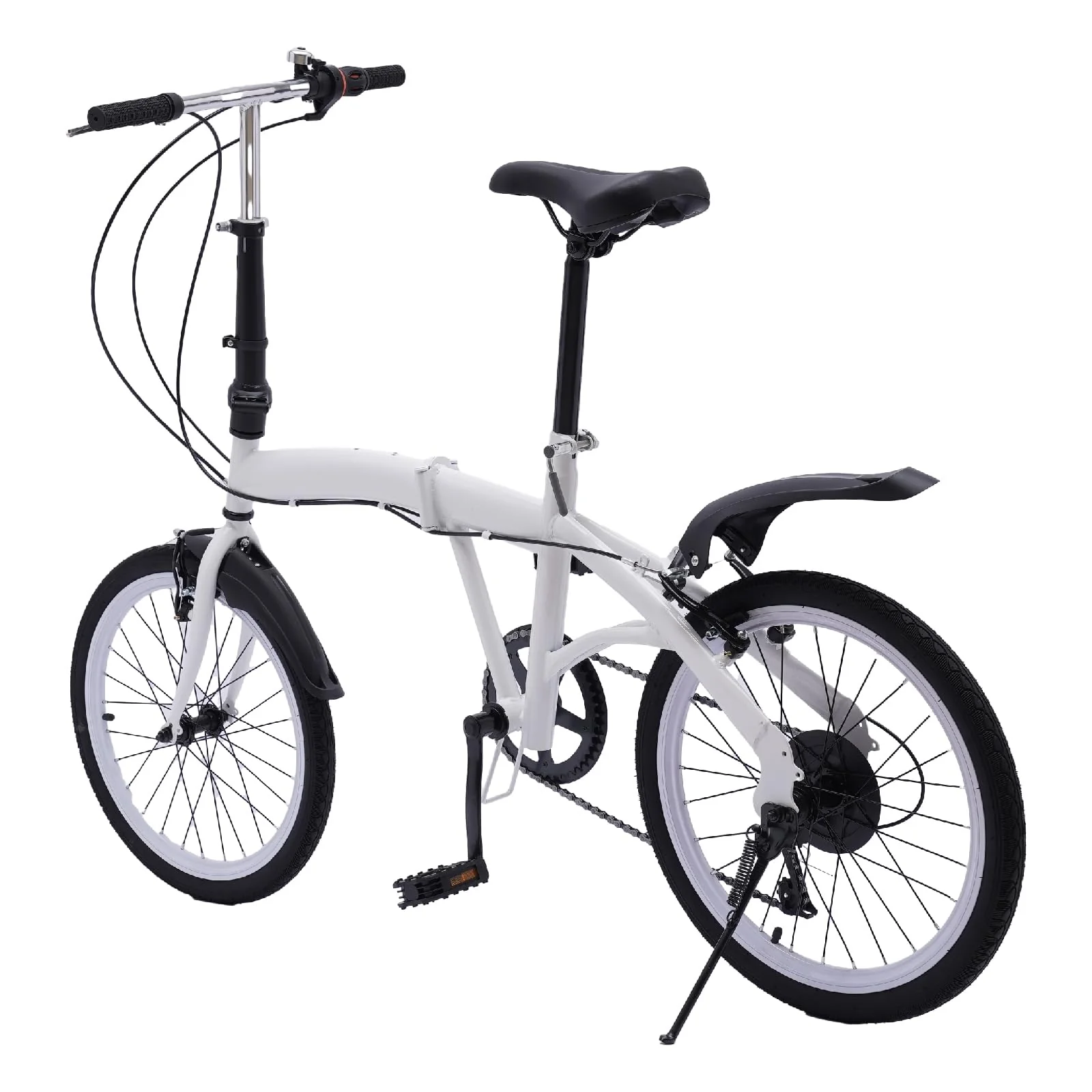 SABUIDDS 20 Zoll Faltrad mit 6 Gang-Schaltung und Quick-Fold-System Klapprad für Erwachsene von 135 cm-180 cm Klappfahrrad Folding City Bike für Sport Outdoor Radfahren und Camping, Weiß - Image 4