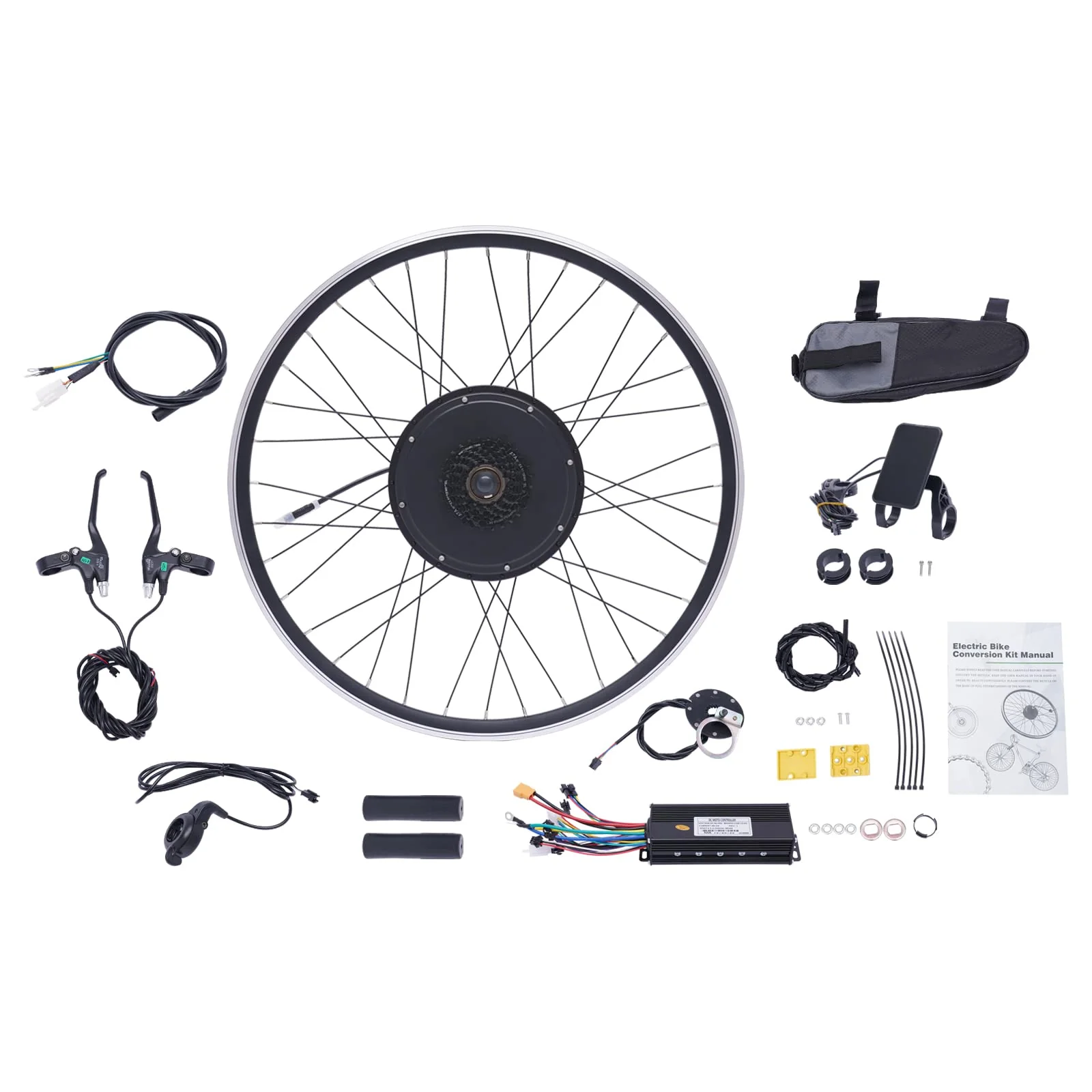 SABUIDDS 28" & 29" E-Bike Umbausatz 1000 Watt Fahrrad Motor Kit Elektro Hinterrads Brushless Nabenmotor Kits Electric Bike Conversion Kit mit LCD Display (für HL Plus 48V 13Ah Akku)
