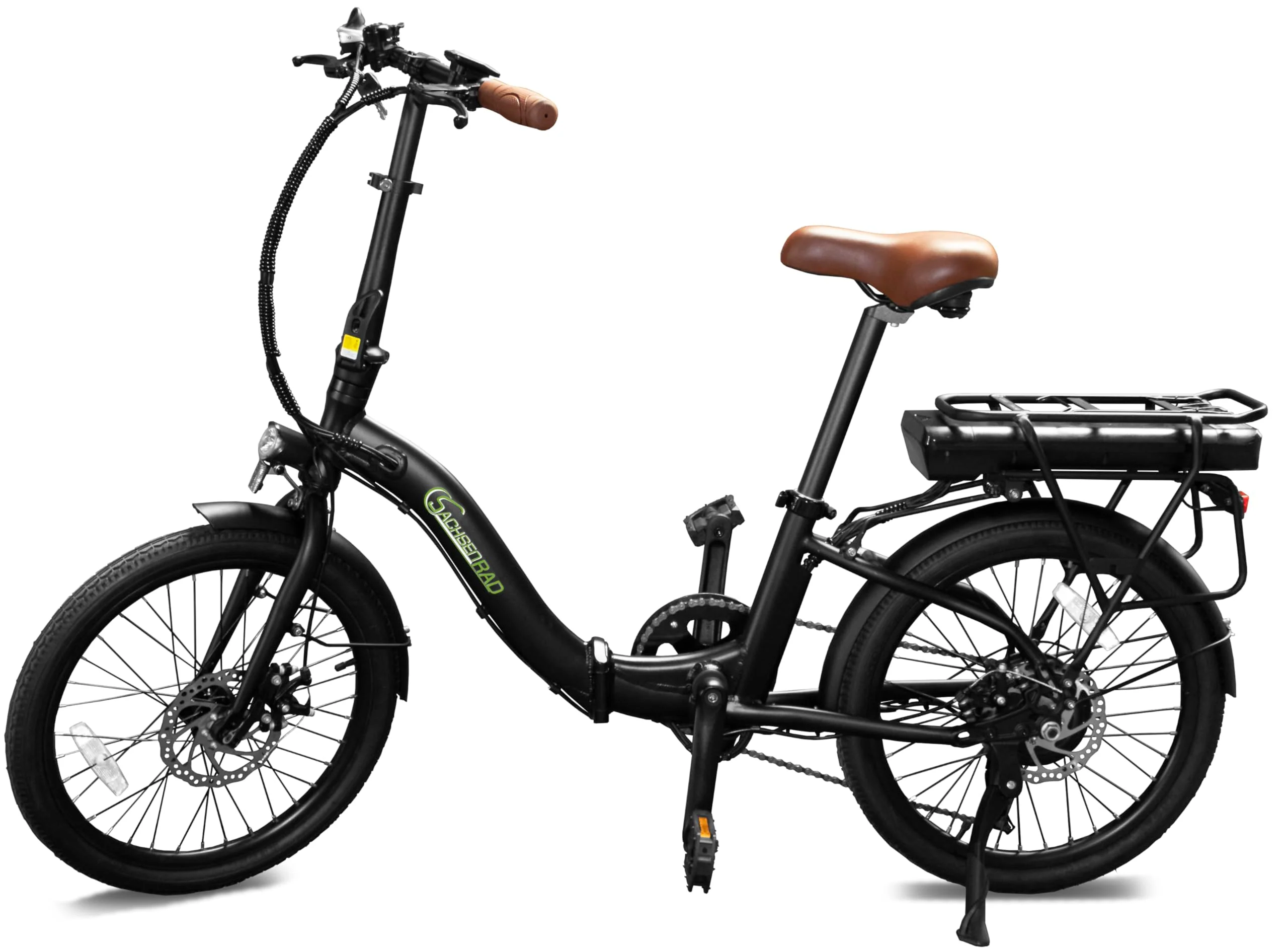 SachsenRAD E-Folding Bike F2 Farmers 20 Zoll elektrisches Fahrrad Faltbar, 470 Wh Akku bis 130 km Distanz,Damen Herren Elektrofahrrad Ebike mit StVZO-Zulassung - Image 3