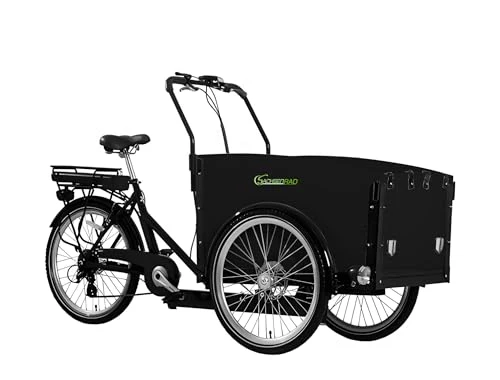 SachsenRAD E-Lastenrad T1 250W 36V|Flexible Transportbox mit Versteckter,Abschließbarer Box mit LCD Display und StVZO-zugelassene LED-Leuchten für Kindertransport,Langlebiger LG-Zelle,schwarz - Image 9