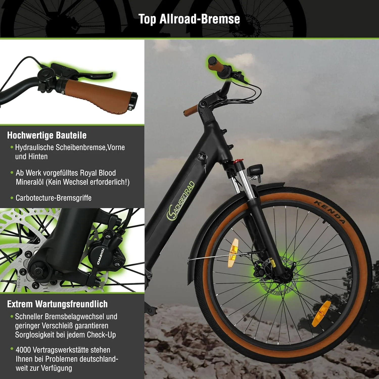 SachsenRAD E-SUV CityBike C5 Centro Riemen mit Diebstahlsicherung, ATB All Terrain E-Bikes Mittelmotor mit tiefem Einstieg,Alarmanlage, Elektrofahrrad Farbe Display Damen Herren Pedelec - Image 3