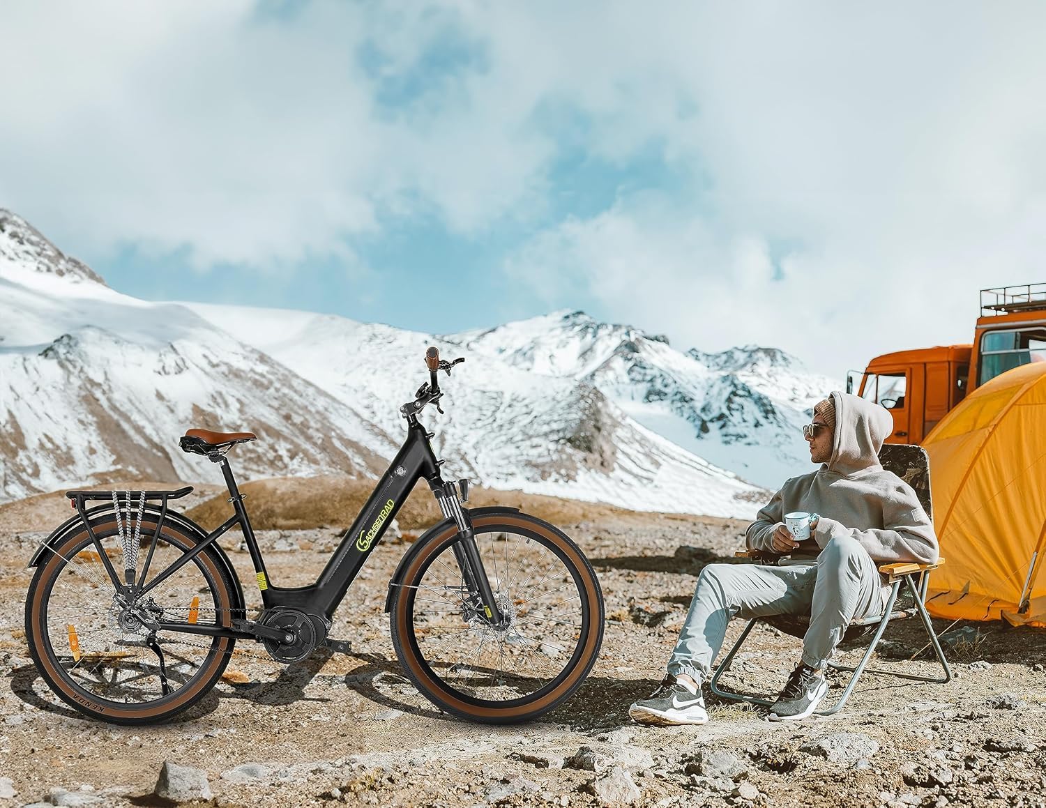 SachsenRAD E-SUV CityBike C5 Centro Riemen mit Diebstahlsicherung, ATB All Terrain E-Bikes Mittelmotor mit tiefem Einstieg,Alarmanlage, Elektrofahrrad Farbe Display Damen Herren Pedelec - Image 6