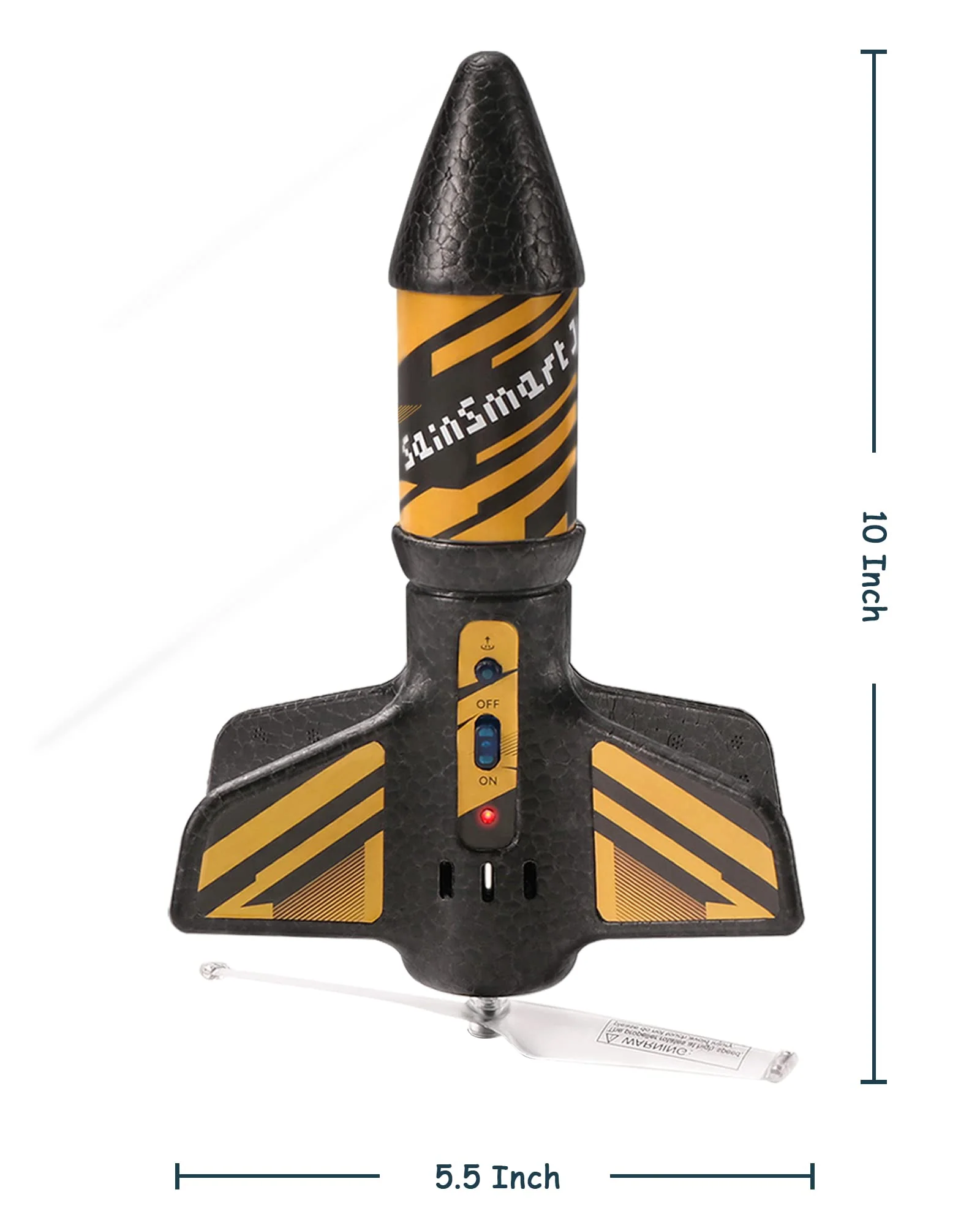 SainSmart Jr. Rakete Spielzeug – Motorisierte Rakete mit Fallschirm, Start bis zu 61 Meter, Outdoor-Spielzeug für Kinder im Alter von 8–12 Jahren (Schwarz) - Image 7