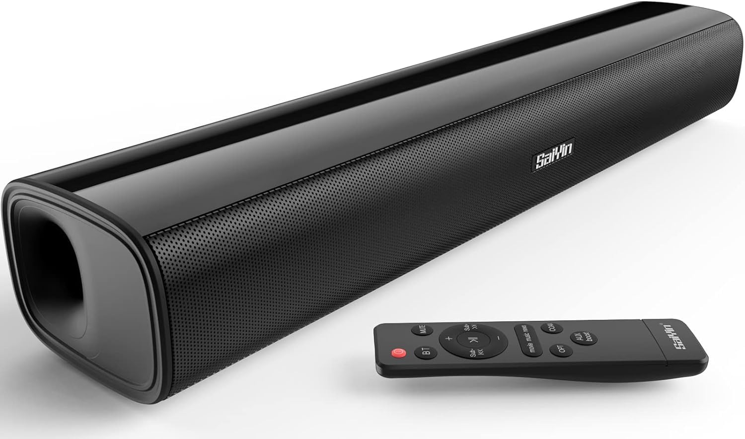 Saiyin Soundbar für TV Geräte, 40 Watt kleine Soundbar für TV, Surround Sound System TV Soundbar Lautsprecher mit Bluetooth/Optical/AUX Anschluss für PC/Gaming/Projektoren, 17 Zoll - Image 5