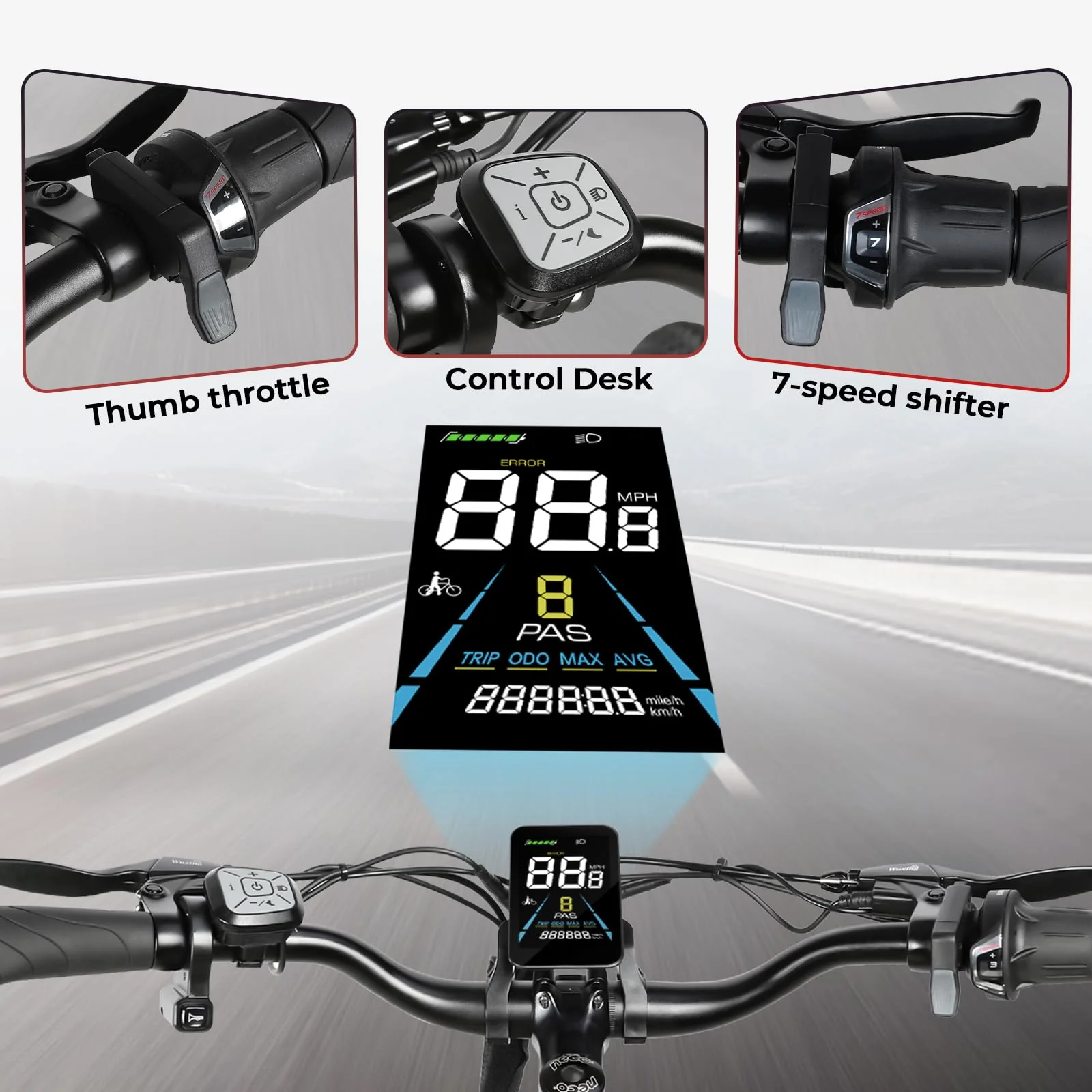 SAMEBIKE 26" E-Bike für Erwachsene, 7 Gang Elektrofahrrad mit Austauschbarem 36V 15Ah Akku, 25 km/h und 80–120km Reichweite E-Bike für Städtische Pendler, IP56 Wasserdicht - Image 4