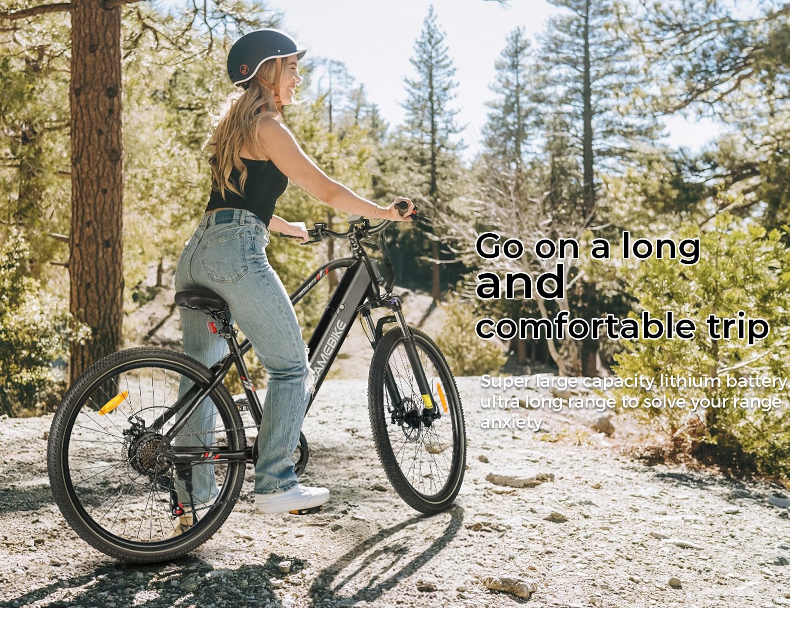 SAMEBIKE 27.5" E-Bike, Elektrofahrrad E-Bike Herren Damen mit 540Wh Akku, Bis zu 100KM, 250W Motor, E-Fahrrad mit 7-Gang-Getriebe, Pedelec Citybike EBike für Trekking RSA01 Men - Image 9
