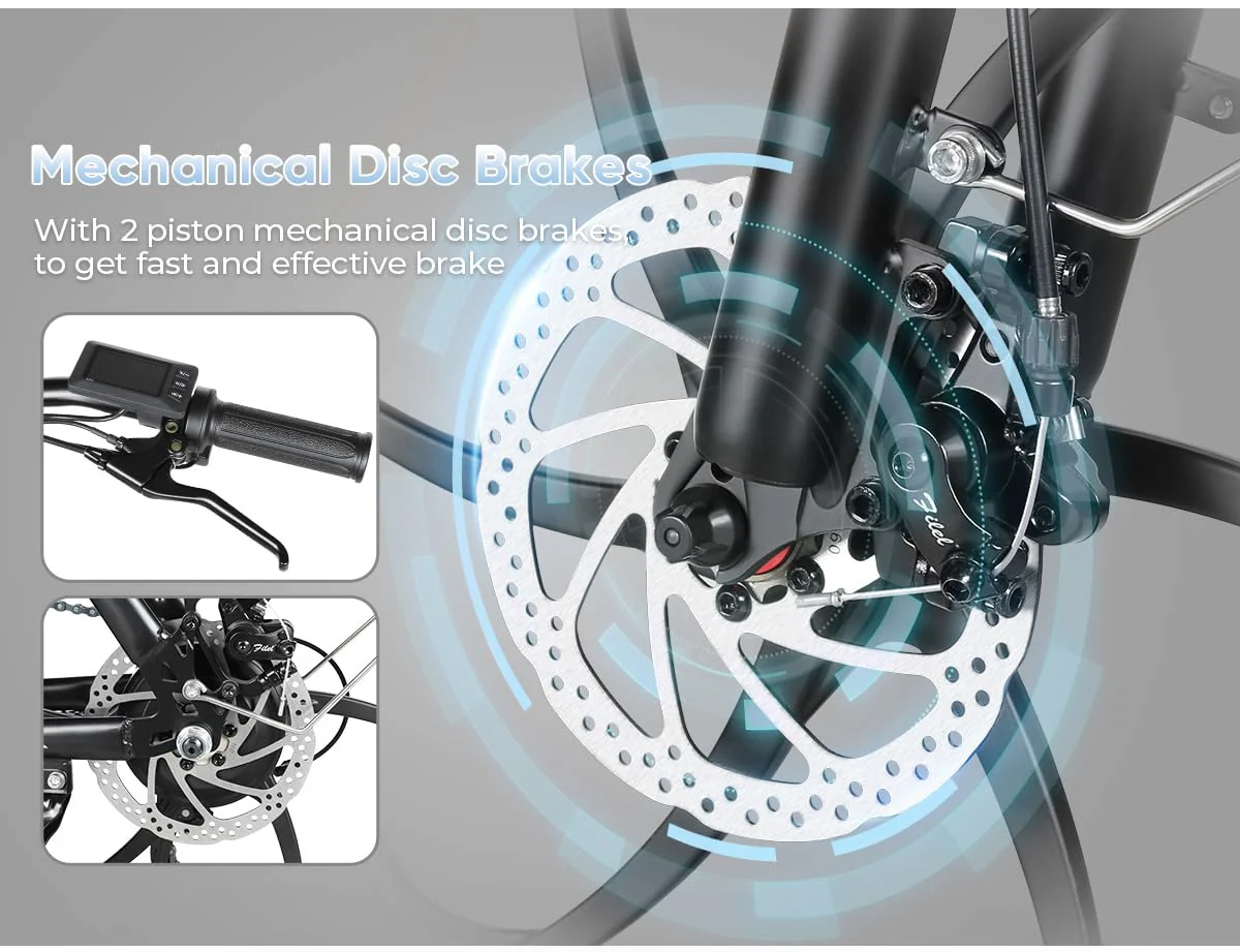 SAMEBIKE E Bike Elektrofahrrad E-Bike Klapprad 20" E-Fahrrad klapprad,432WH Lithium-Akku,für Lange Reichweite bis 60-110km, Falt-Elektrofahrräder für Herren Damen mit 7 Gängen (CY20) - Image 3