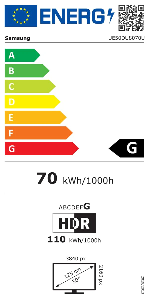 Samsung Crystal UHD 4K DU8070 Fernseher 50 Zoll, (127 cm) TV mit Dynamic Crystal Color, 4K Upscaling, AirSlim Design, Smart TV, 50DU8070U [2024]