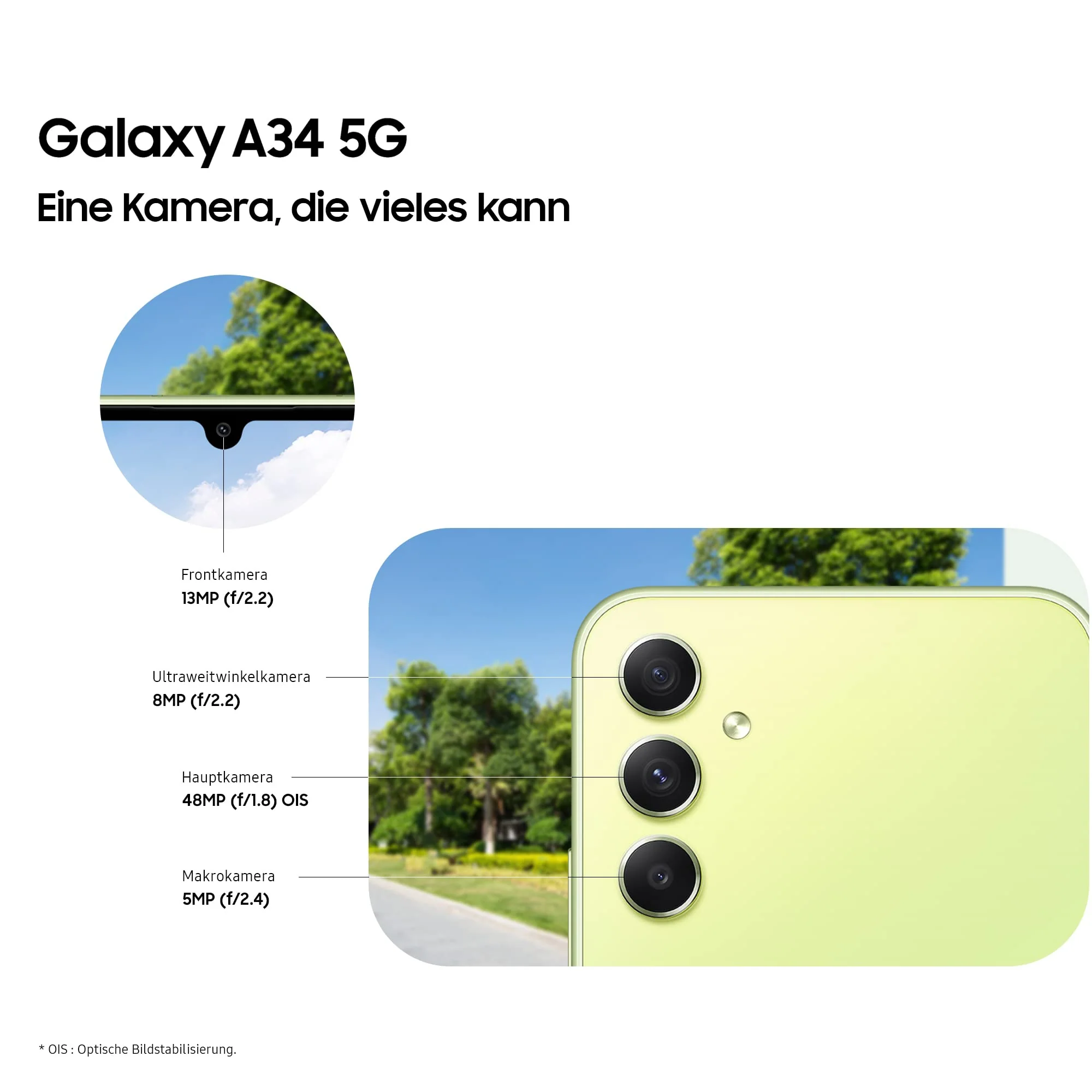 Samsung Galaxy A34 5G, Android Smartphone, 6,6 Zoll Dynamic AMOLED Display, 5.000 mAh Akku, 256 GB/8 GB RAM Handy in Awesome Silver inkl. 30 Monate Herstellergarantie [Exklusiv bei Amazon] - Image 5