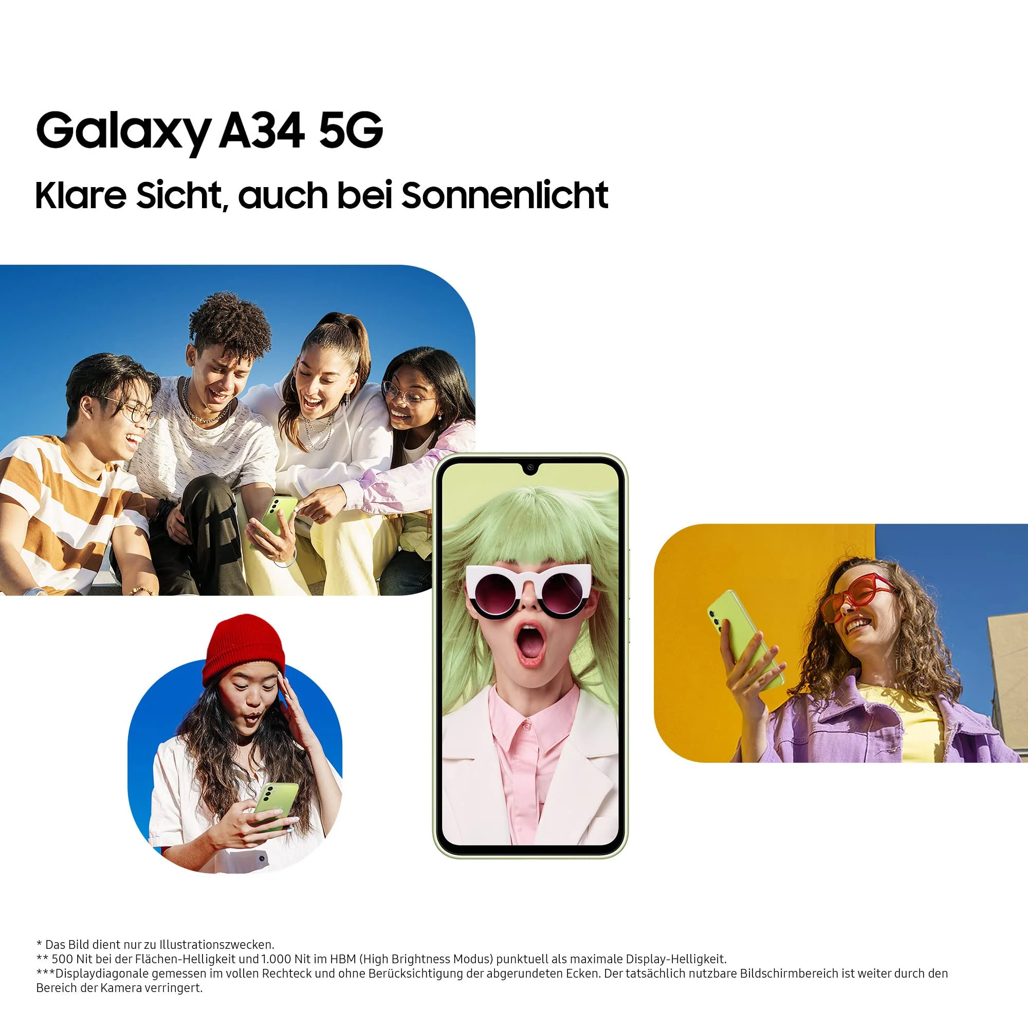 Samsung Galaxy A34 5G, Android Smartphone, 6,6 Zoll Dynamic AMOLED Display, 5.000 mAh Akku, 256 GB/8 GB RAM Handy in Awesome Silver inkl. 30 Monate Herstellergarantie [Exklusiv bei Amazon] - Image 7