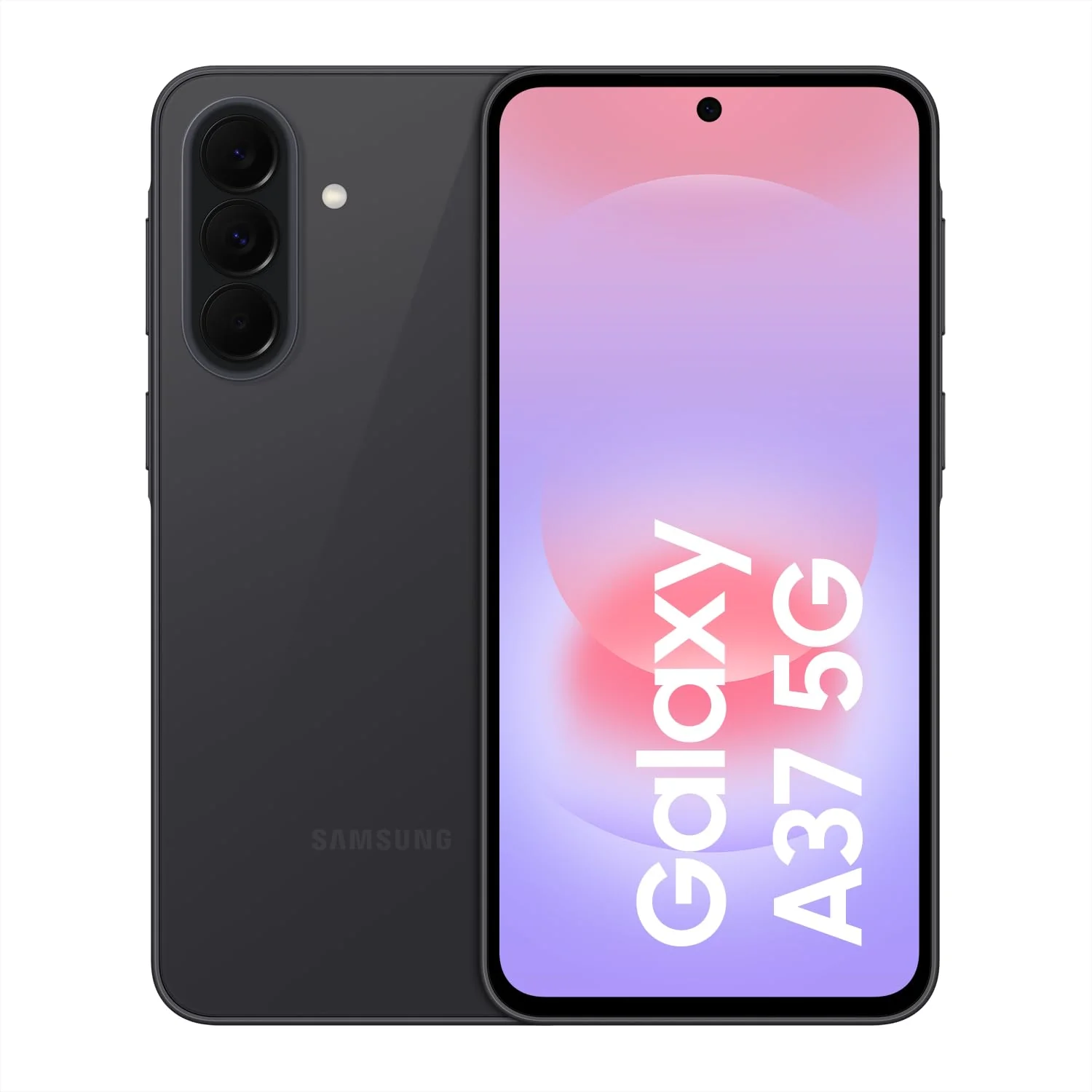 Samsung Galaxy A37 5G, Schlankes AI-Smartphone, Awesome Intelligence, 256 GB Speicherplatz, 50 MP Weitwinkel-Kamera, Bis zu 2 Tage Akkulaufzeit, IP68, Awesome Charcoal, 2,5 Jahre Herstellergarantie