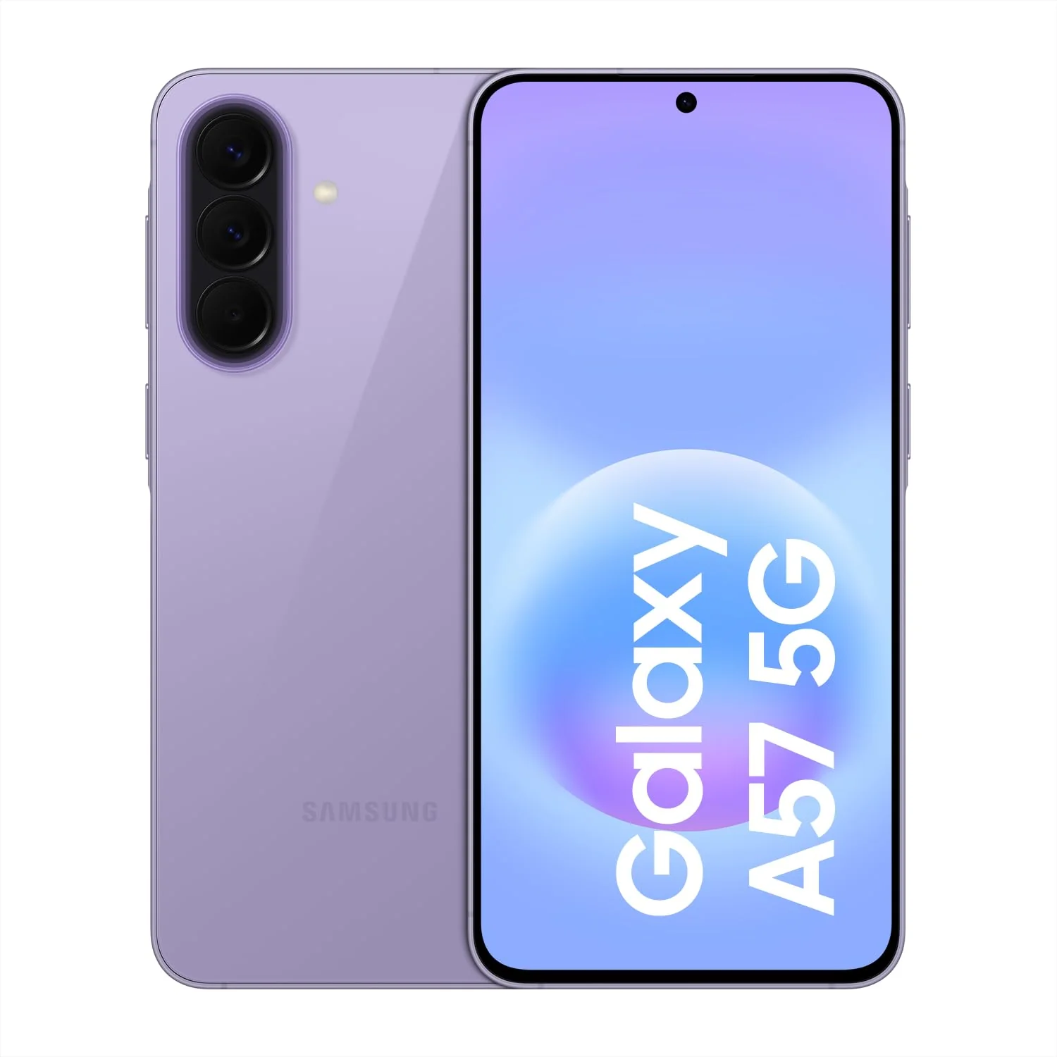 Samsung Galaxy A57 5G, Schlankes AI-Smartphone, Awesome Intelligence, 128 GB Speicherplatz, 50 MP Weitwinkel-Kamera, Bis zu 2 Tage Akkulaufzeit, IP68, Awesome Lilac, 2,5 Jahre Herstellergarantie