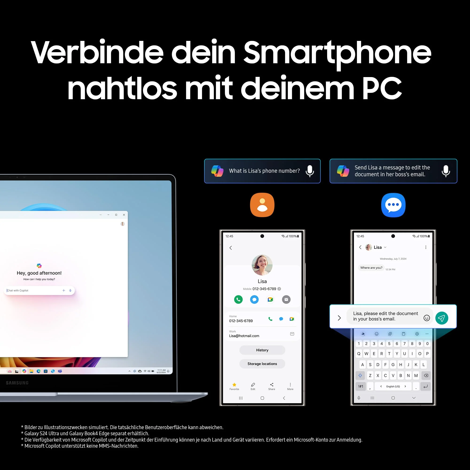 Samsung Galaxy Book4 Edge Galaxy AI-Laptop, 16-Zoll-Display, 16GB RAM, Snapdragon X Elite Prozessor, Notebook 512GB Speicher, Copilot+ PC, Sapphire Blue, 3 Jahre Herstellergarantie - Image 6