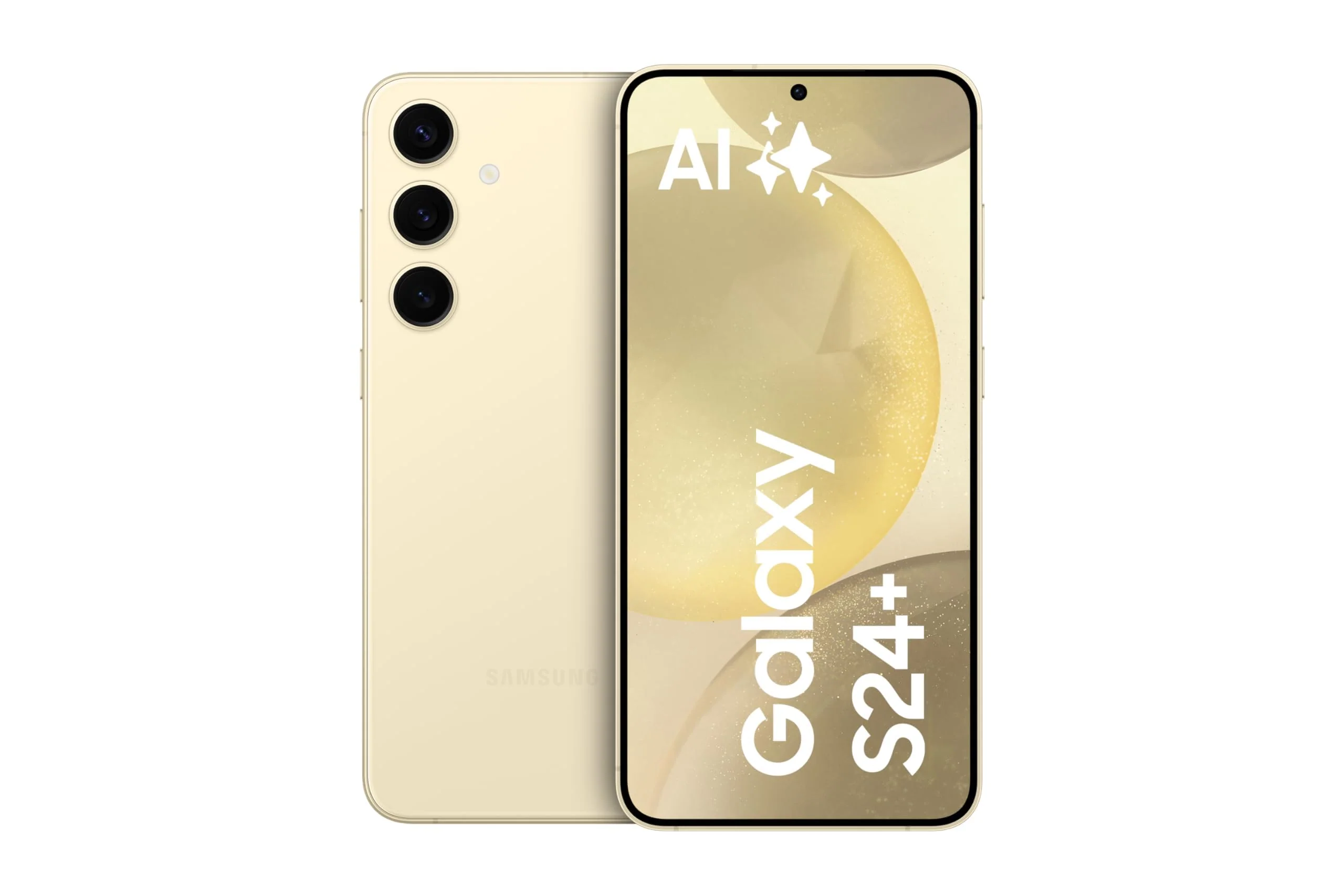 Samsung Galaxy S24+ AI Smartphone, Android-Handy ohne Vertrag, 12 GB RAM, 256 GB Speicher, 50-MP-Kamera, Lange Akkulaufzeit, Amber Yellow, 3 Jahre Herstellergarantie