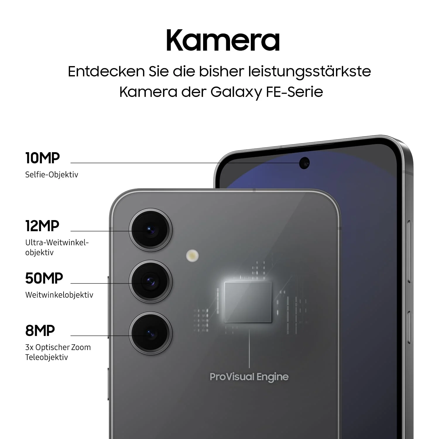 Samsung Galaxy S24 FE Enterprise Edition, AI Business Smartphone ohne Vertrag mit Android, 8 GB RAM, 128 GB Speicher, 50-MP-Kamera, Sicherheit durch Knox Suite, Graphite - Image 7