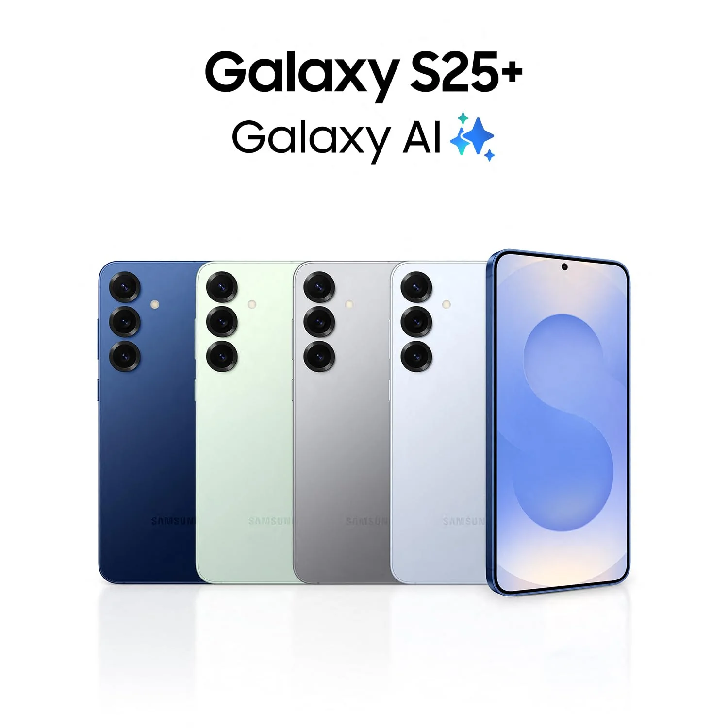 Samsung Galaxy S25+ AI Smartphone mit Galaxy AI, Ohne Vertrag, AI Handy mit Android, 12 GB RAM, 512 GB Speicher, 50-MP-Kamera, Icyblue, 3 Jahre Herstellergarantie [Exklusiv auf Amazon]