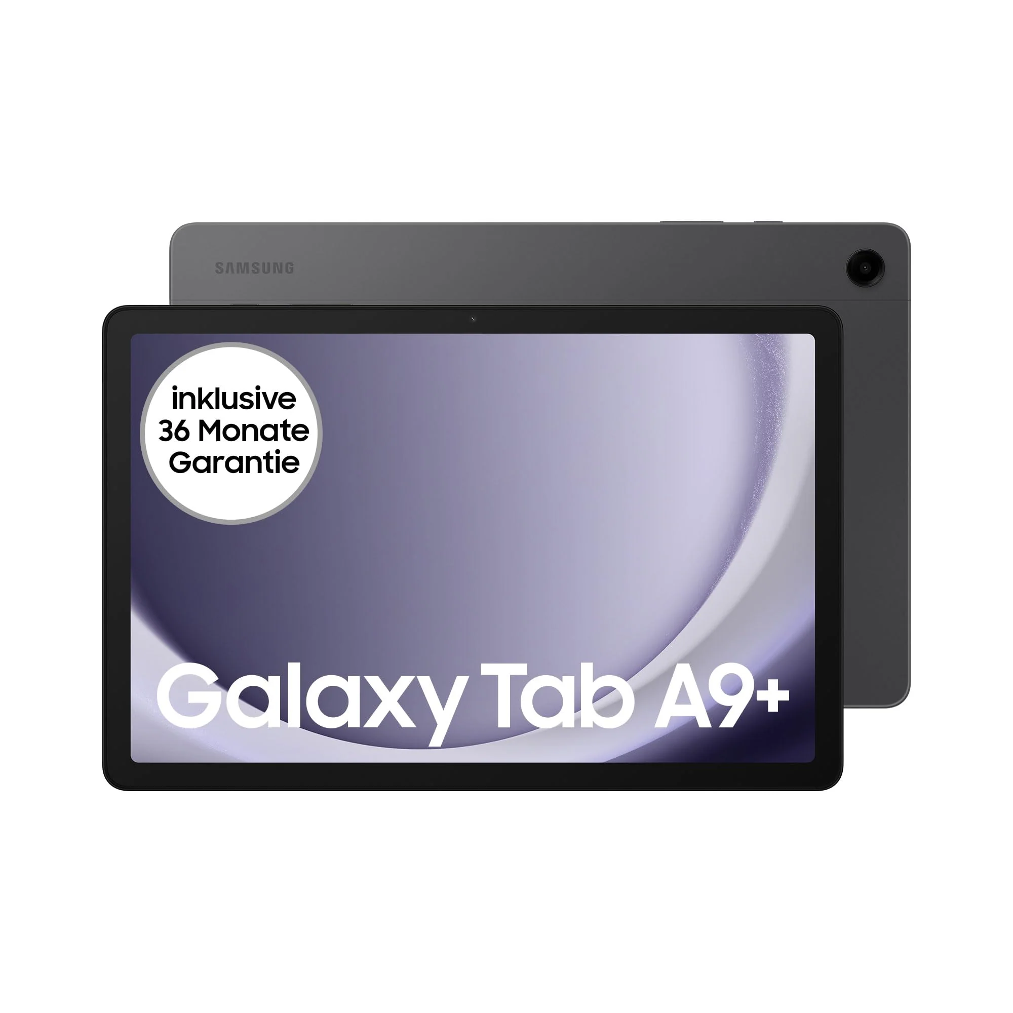 Samsung Galaxy Tab A9+ WiFi Android-Tablet, 128 GB Speicherplatz, Großes Display, 3D-Sound, Simlockfrei ohne Vertrag, Graphite, Inkl. 3 Jahre Herstellergarantie [Exklusiv bei Amazon]
