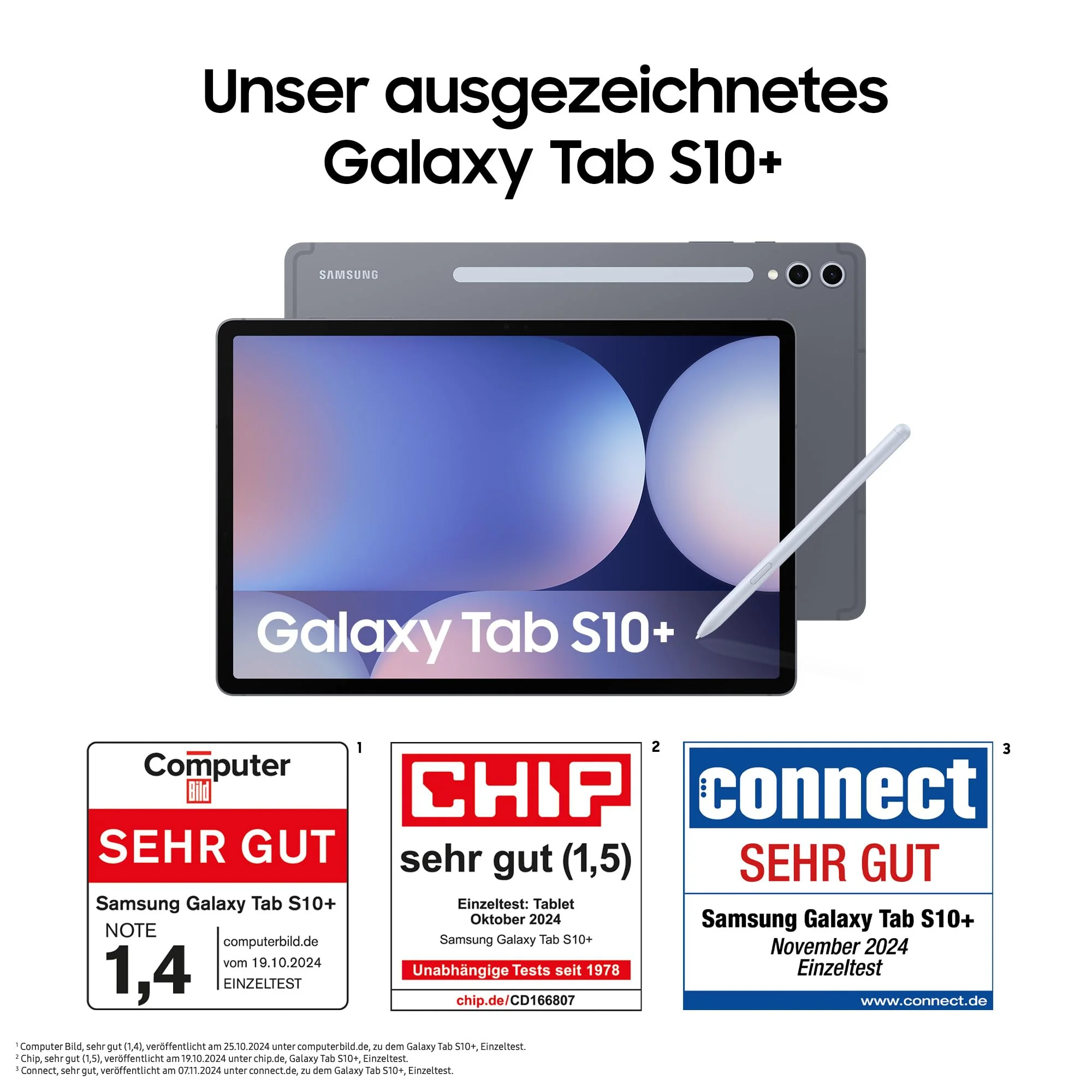 Samsung Galaxy Tab S10+ AI Tablet, Android Tablet, 12 GB RAM, 256 GB Speicher, AMOLED-Display, Antireflexionsbeschichtung, Inkl. S Pen, WiFi, Moonstone Gray, 36 Monate Herstellergarantie - Image 10