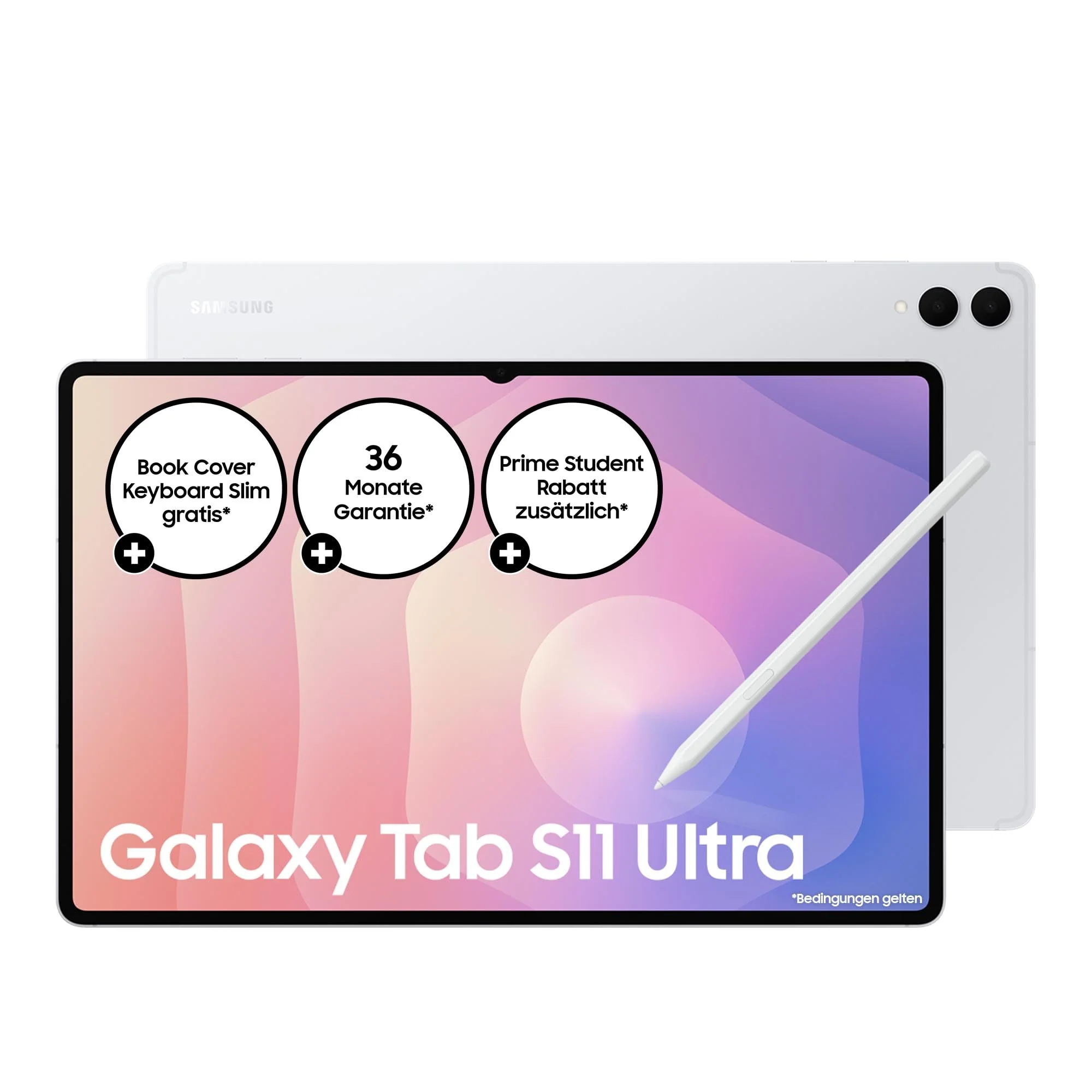 Samsung Galaxy Tab S11 Ultra, AI Tablet, Wi-Fi, Leichtes Design, Vielseitige KI-Tools, DeX, 512 GB Speicher, 12 GB RAM, Lange Akkulaufzeit, Silver, 3 Jahre Herstellergarantie [Exklusiv auf Amazon]
