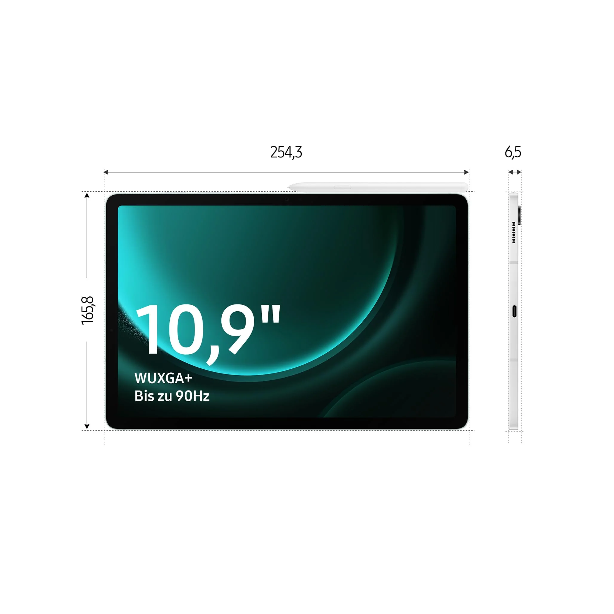 Samsung Galaxy Tab S9 FE Android-Tablet, 27,7 cm / 10,9 Zoll Display, 128 GB Speicher, Mit Stift (S Pen), Lange Akkulaufzeit, WiFi, Grau, Inkl. 36 Monate Herstellergarantie [Exklusiv bei Amazon] - Image 6