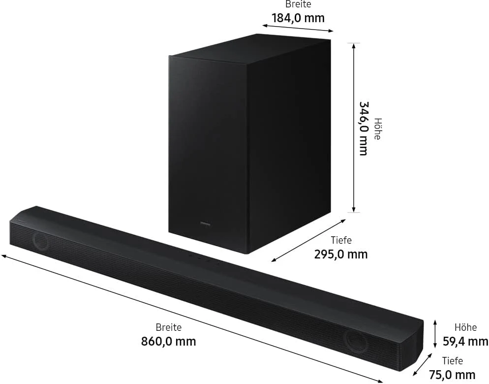 Samsung HW-B540 2.1-Kanal B-Soundbar (Deutsches Modell), Dolby 2.0 und DTS Virtual:X, Adaptive Sound Lite, Game Mode [2022], Schwarz - Image 14