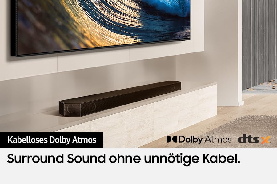 Samsung HW-Q995GD 11.1.4-Kanal Q-Soundbar für TV-Geräte, 4.0.2-Kanal-Rücklautsprecher, Bluetooth-Lautsprecher mit kabellosem Dolby Atmos / DTS:X, Q-Symphony [2024] - Image 2