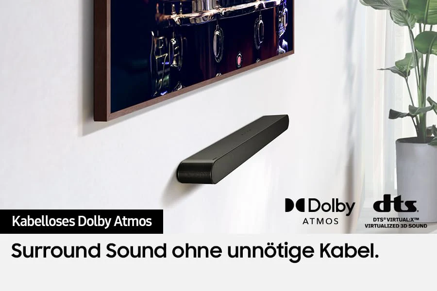 Samsung HW-S66GD 3.1-Kanal All-in-one Soundbar für TV-Geräte, Bluetooth-Lautsprecher mit kabellosem Dolby Atmos 5.0 / DTS Virtual:X, Q-Symphony, Adaptive Sound Lite [2024] - Image 7