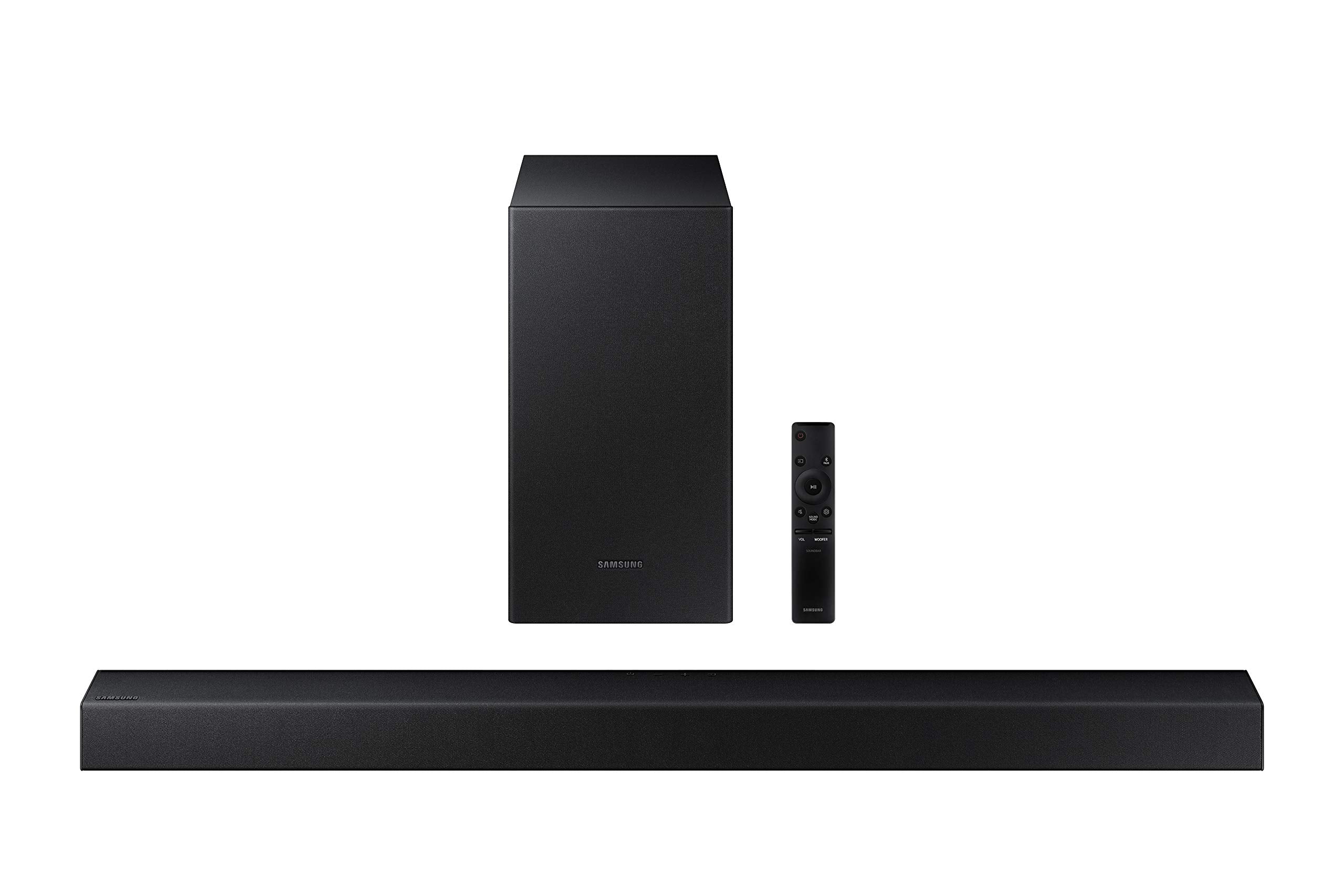 Samsung HW-T420 Soundbar, 150 W, 2,1 Ch, kabelgebundener Subwoofer, Dolby Digital 2.1, Bluetooth 4.2 Power On, Game Mode und One Remote Control, Schwarz - Image 4
