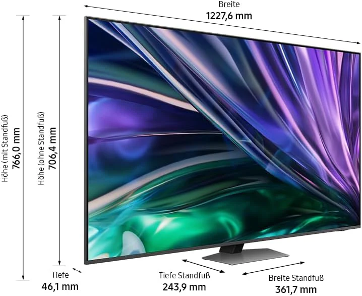 Samsung Neo QLED 4K QN85D Fernseher 55 Zoll, Samsung TV mit Neural Quantum 4K AI Gen2 Prozessor, Quantum-Matrix-Technologie, AI 4K Upscaling, Smart TV, KI TV, GQ55QN85DBTXZG, Deutsches Modell [2024] - Image 14