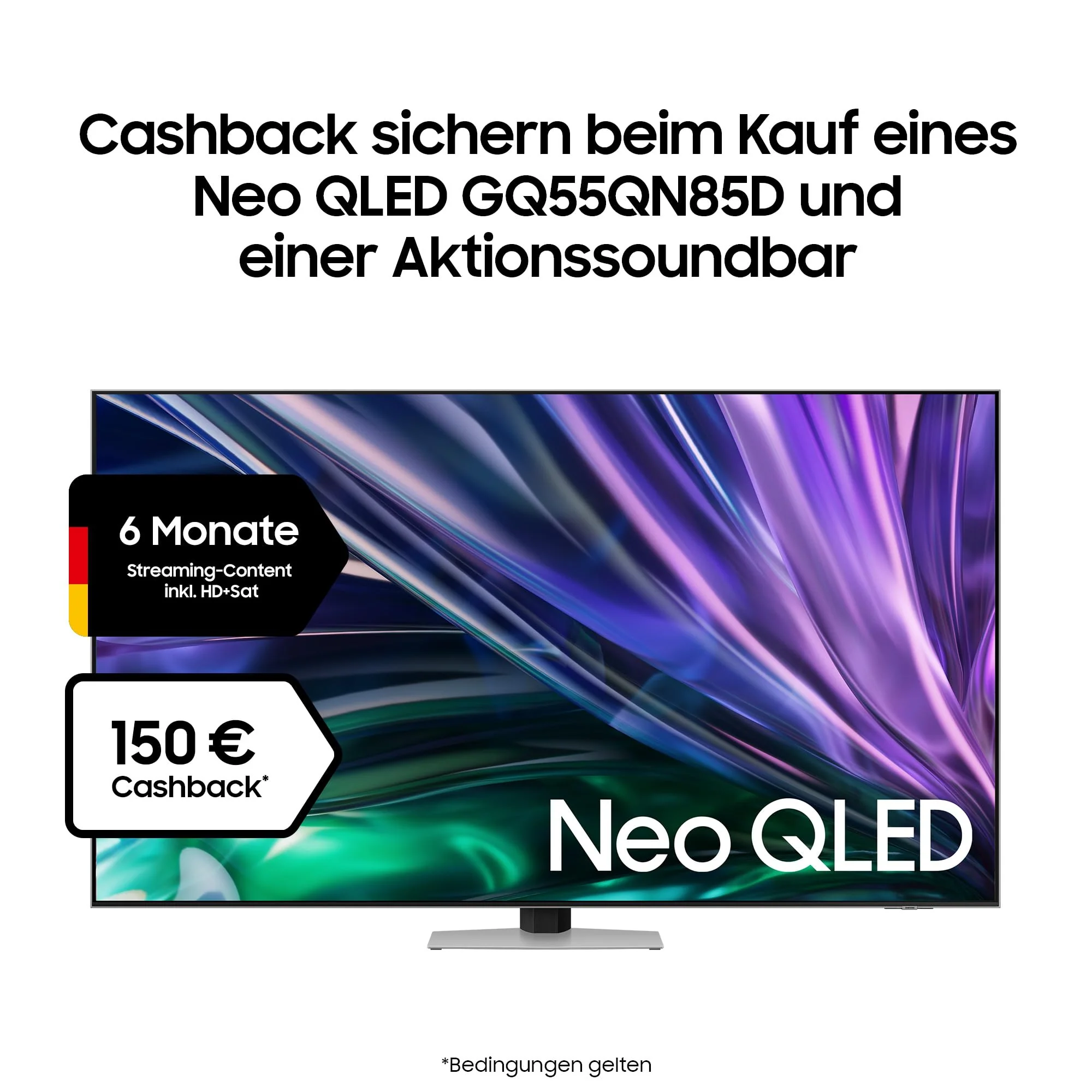 Samsung Neo QLED 4K QN85D Fernseher 55 Zoll, Samsung TV mit Neural Quantum 4K AI Gen2 Prozessor, Quantum-Matrix-Technologie, AI 4K Upscaling, Smart TV, KI TV, GQ55QN85DBTXZG, Deutsches Modell [2024] - Image 8