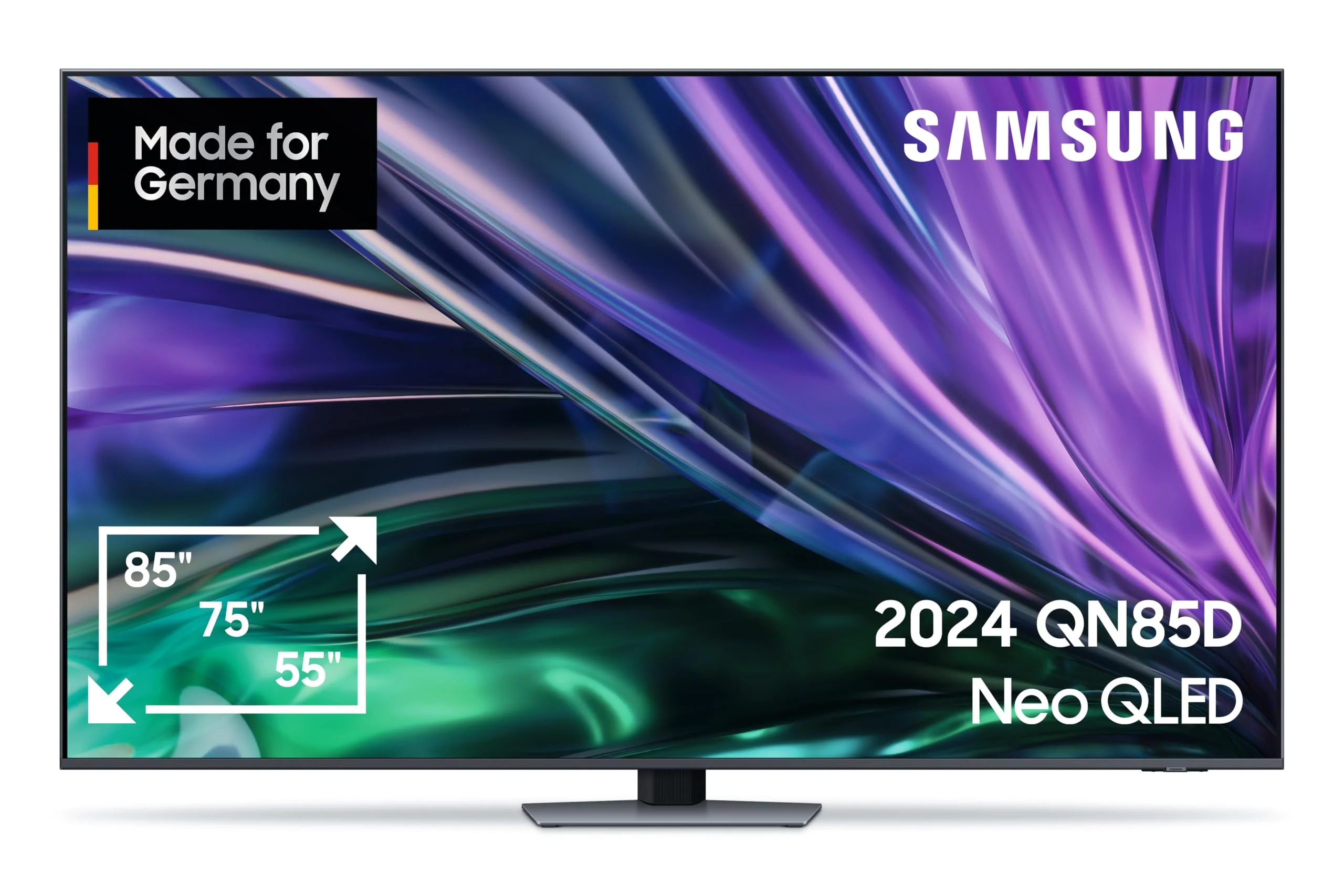 Samsung Neo QLED 4K QN85D Fernseher 55 Zoll, Samsung TV mit Neural Quantum 4K AI Gen2 Prozessor, Quantum-Matrix-Technologie, AI 4K Upscaling, Smart TV, KI TV, GQ55QN85DBTXZG, Deutsches Modell [2024] - Image 9