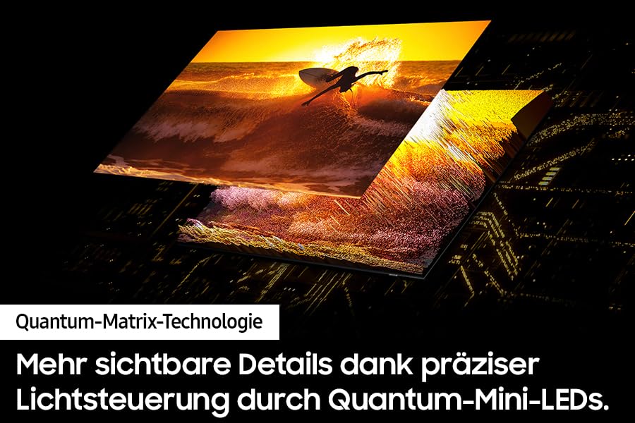Samsung Neo QLED 4K QN85D Fernseher 55 Zoll, Samsung TV mit Neural Quantum 4K AI Gen2 Prozessor, Quantum-Matrix-Technologie, AI 4K Upscaling, Smart TV, KI TV, GQ55QN85DBTXZG, Deutsches Modell [2024] - Image 17