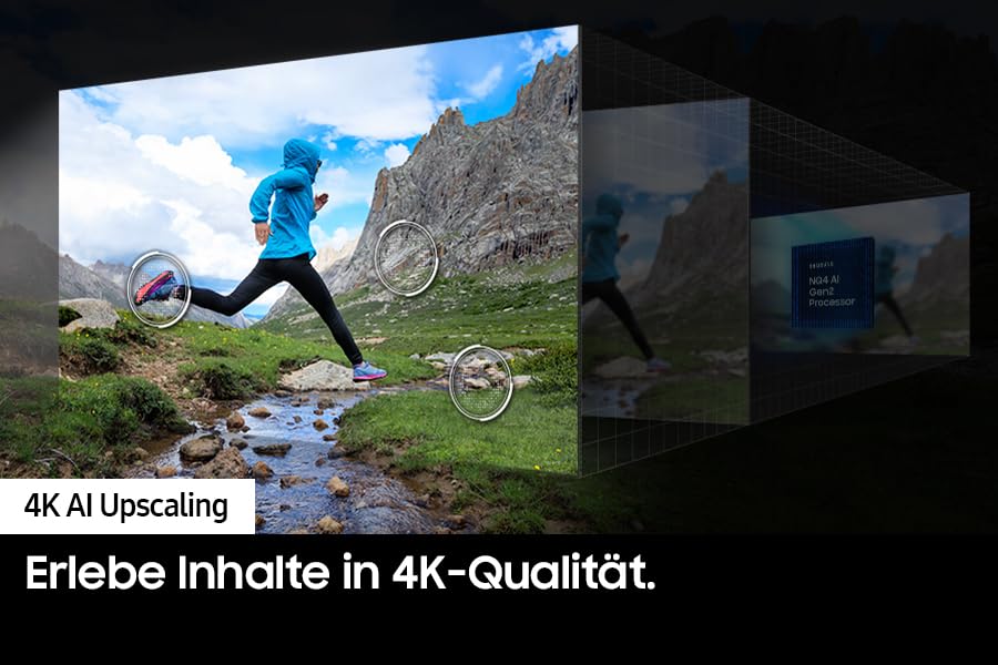 Samsung Neo QLED 4K QN85D Fernseher 55 Zoll, Samsung TV mit Neural Quantum 4K AI Gen2 Prozessor, Quantum-Matrix-Technologie, AI 4K Upscaling, Smart TV, KI TV, GQ55QN85DBTXZG, Deutsches Modell [2024] - Image 6
