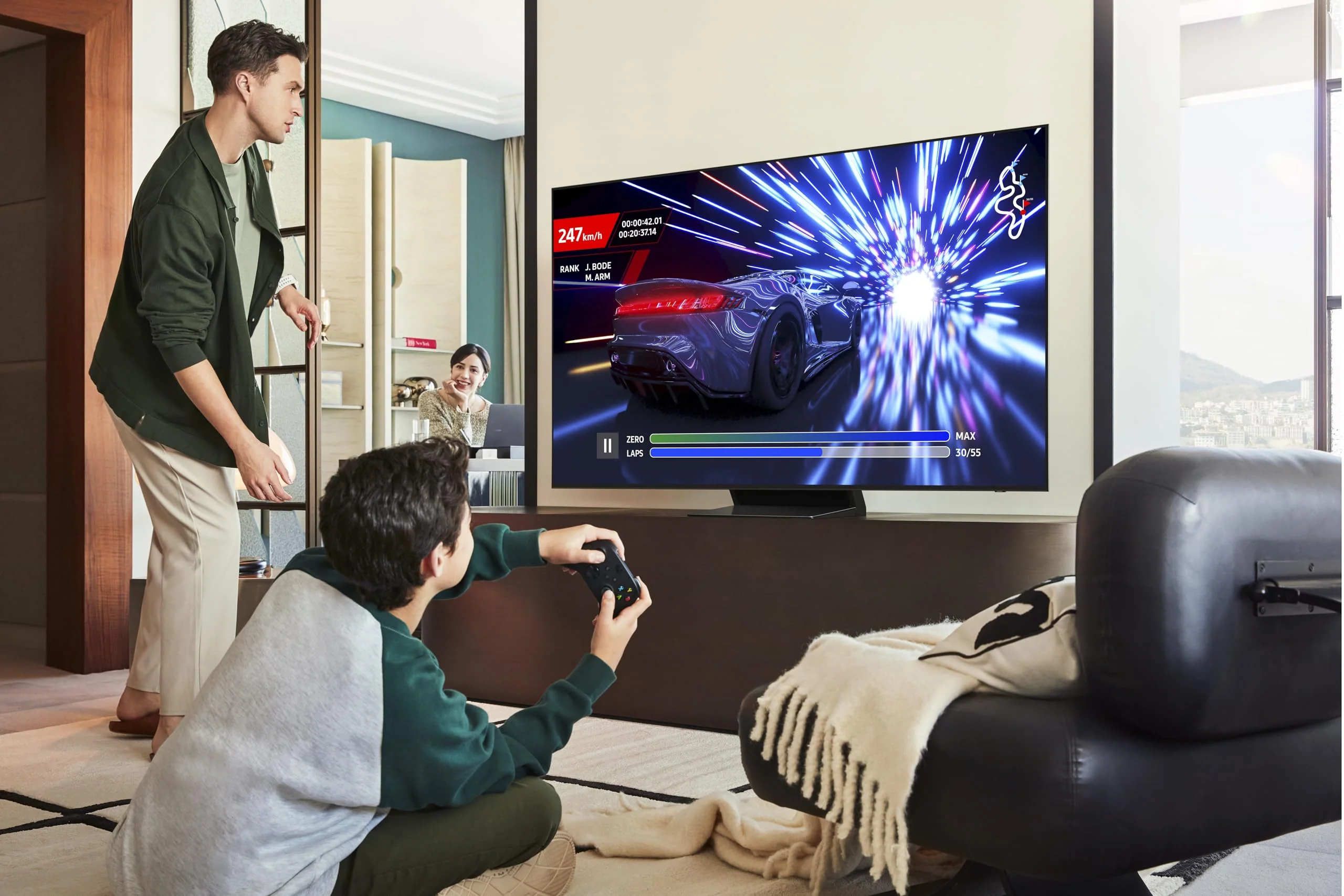 Samsung OLED 4K S90F 55 Zoll (140 cm) Glare Free, UHD Fernseher, NQ4 AI Gen3 Prozessor, OLED HDR+, 4K Upscaling Pro, Dolby Atmos, Gaming Hub, Motion Xcelerator 144Hz, Smart TV, 55S90F (2025) - Image 3