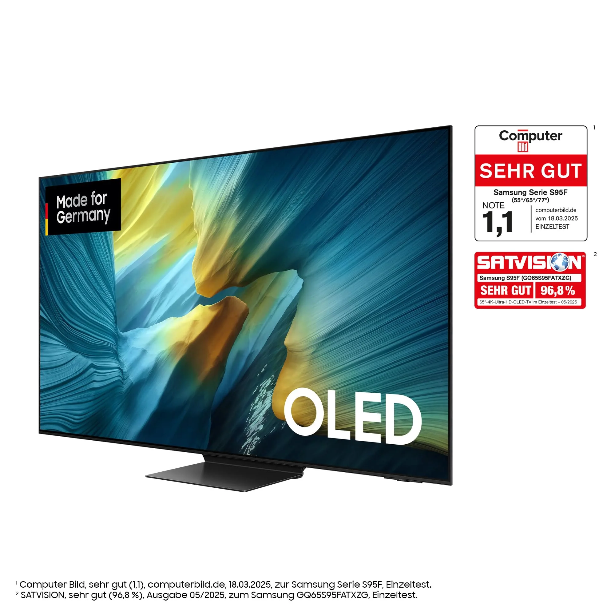 SAMSUNG OLED S95F 65 Zoll (163 cm) 4K Glare Free, UHD Fernseher, NQ4 AI Gen3 Prozessor, OLED HDR Pro, Gaming Hub, Motion Xcelerator 165Hz, 4K Upscaling, Dolby Atmos, Samsung Vision AI Smart TV (2025) - Image 4