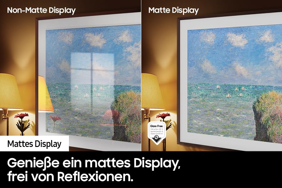 Samsung QLED 4K Fernseher The Frame 55 Zoll, Samsung TV mit mattem Display und austauschbarem Rahmen, Art Mode, Smart TV, GQ55LS03DAUXZG, Deutsches Modell [2024] - Image 13