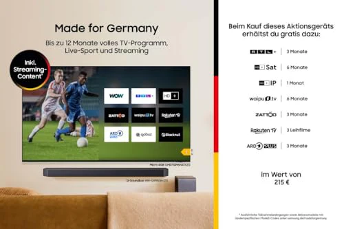 Samsung QLED 4K Q6FA 75 Zoll (189 cm) UHD Fernseher, 100% Farbvolumen für satte Farben, Quantum HDR, 4K Upscaling, Knox Security, Kostenlos 900 Sender TV Plus, Samsung Vision AI Smart TV - Image 3