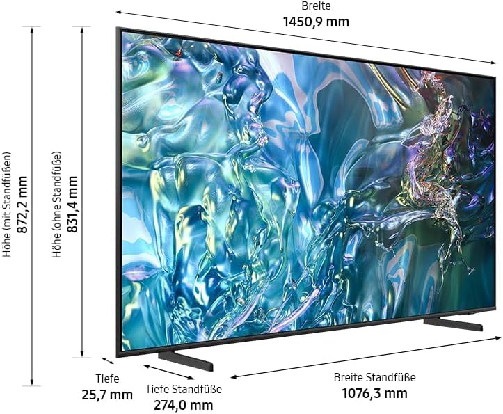 Samsung QLED Q60D Fernseher 65 Zoll, TV mit Quantum Prozessor Lite 4K, 100% Farbvolumen, 4K Upscaling, Tizen OS, Smart TV, GQ65Q60DAUXZG, Deutsches Modell [2024] - Image 13
