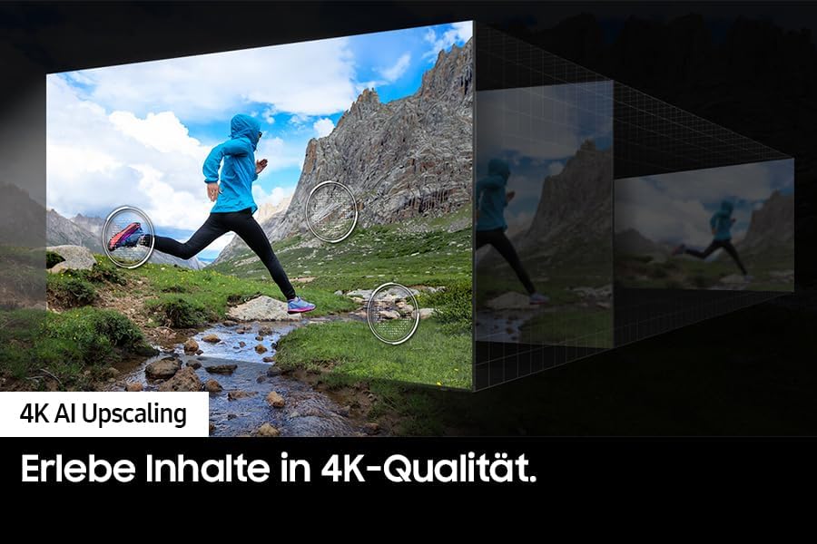 Samsung QLED Q70D Fernseher 55 Zoll, AI Quantum Prozessor 4K, 4K AI Upscaling, Tizen OS, Motion Xcelerator 120 Hz, Smart TV, KI TV, GQ55Q70DATXZG, Deutsches Modell [2024] - Image 5