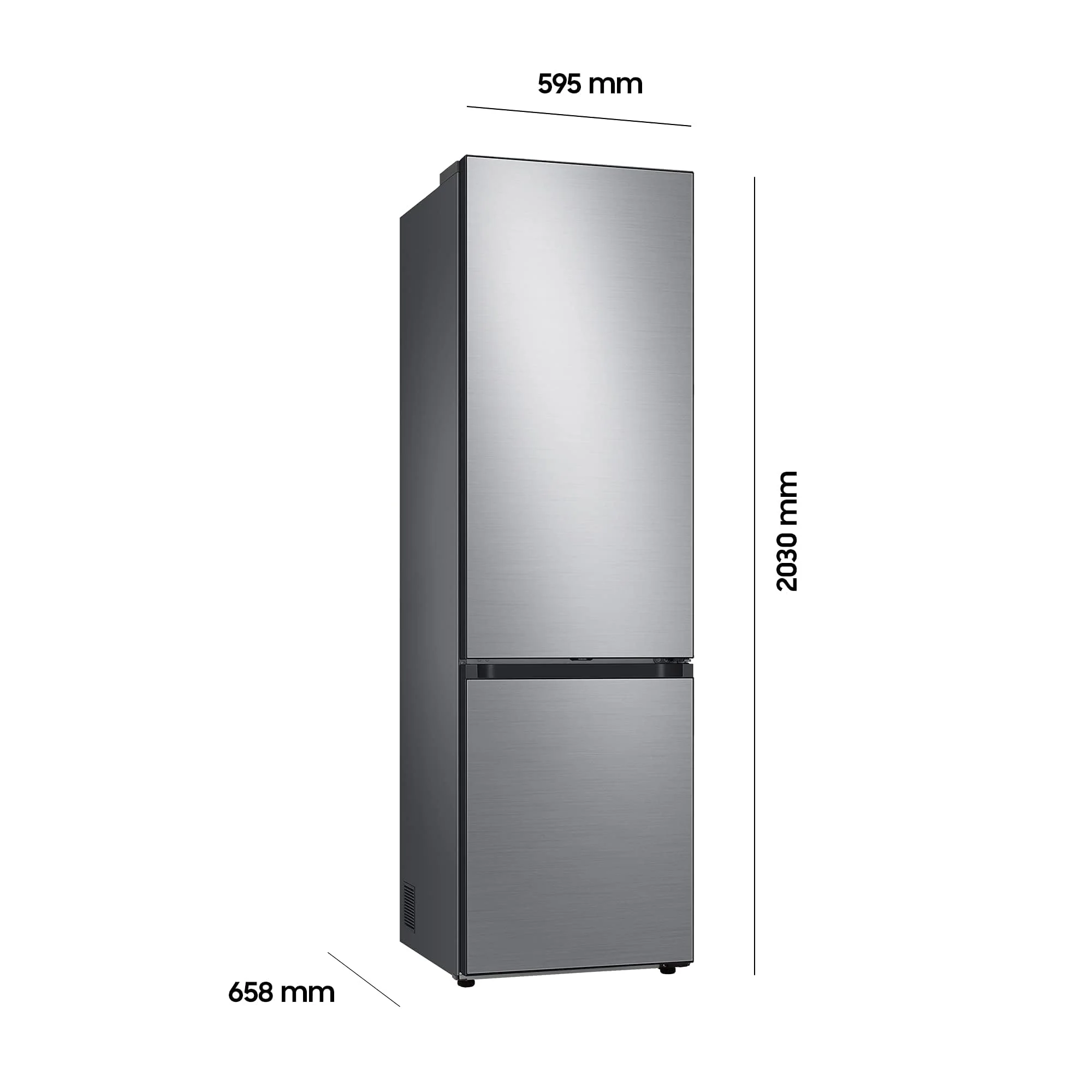 Samsung RL38A7B5BS9/EG Bespoke Kühl-/Gefrierkombination, 203 cm, 387 ℓ, 35 dB(A), Space Max Technologie, Twin Cooling+, Cool Select+, Metal Cooling, No Frost+, Edelstahl Look - Image 3