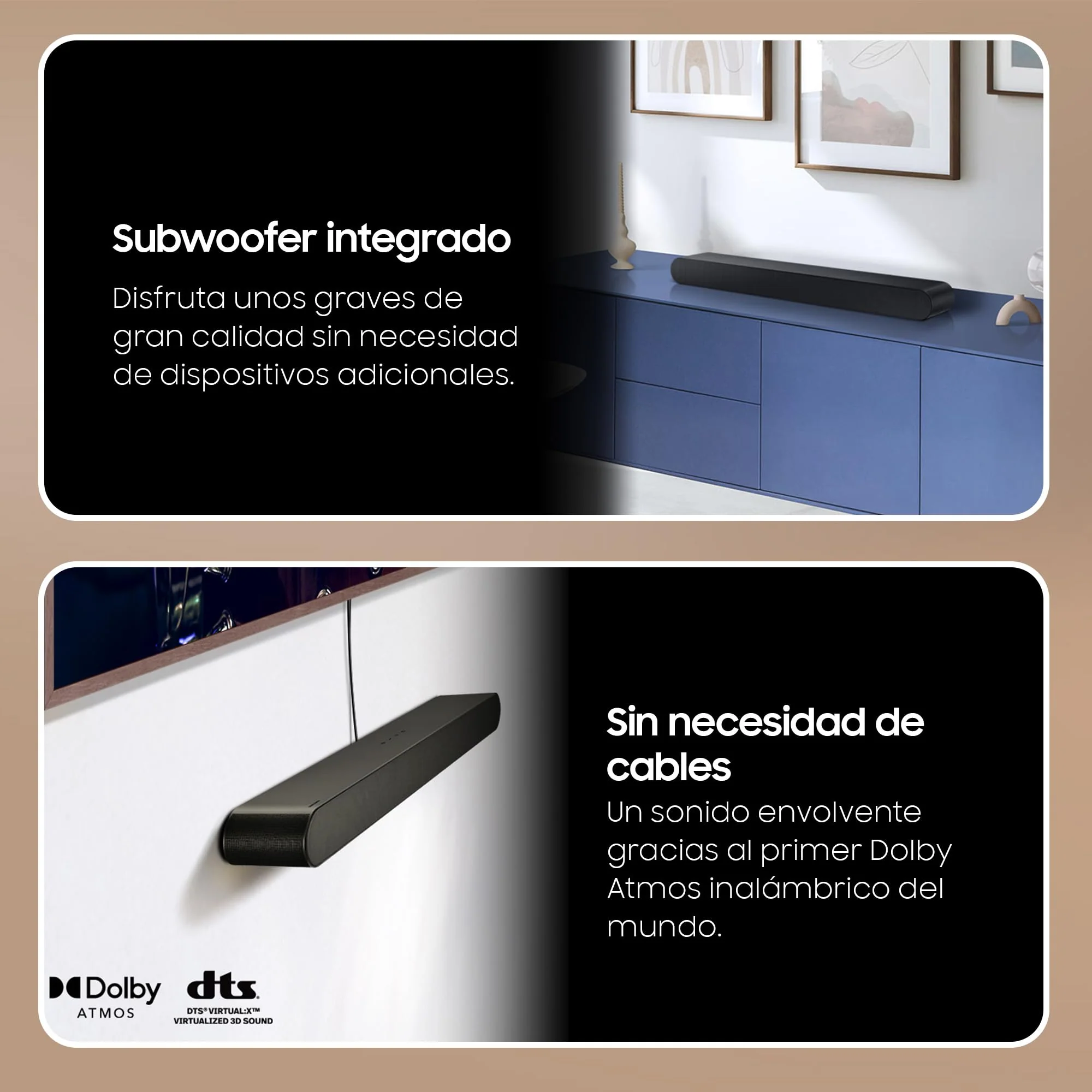 Samsung Soundbar HW-S60D/ZF S Serie, 7 Lautsprecher, Wireless Dolby Atmos, 5.0-Kanal-Audio, Q-Simphony, Alexa integriert und kompatibel mit Google Assistant, Black 2024 - Image 6