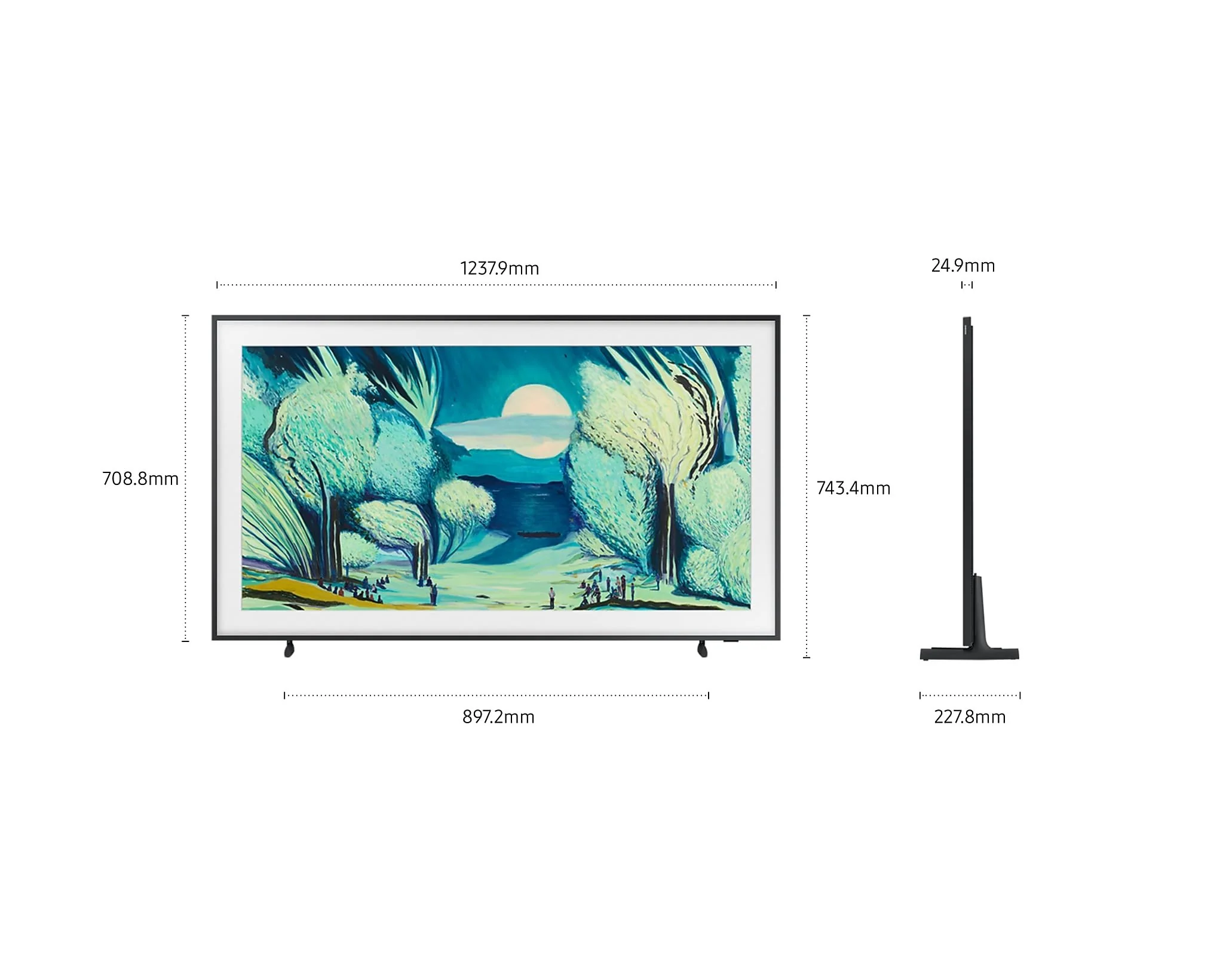 Samsung The Frame LS03F 4K QLED 55 Zoll (138 cm) UHD Fernseher, Modern Frame Design, NQ4 AI Gen2 Prozessor, Art Mode, Artful Picture Quality, One Connect Kabel, Samsung Vision AI Smart TV - Image 9