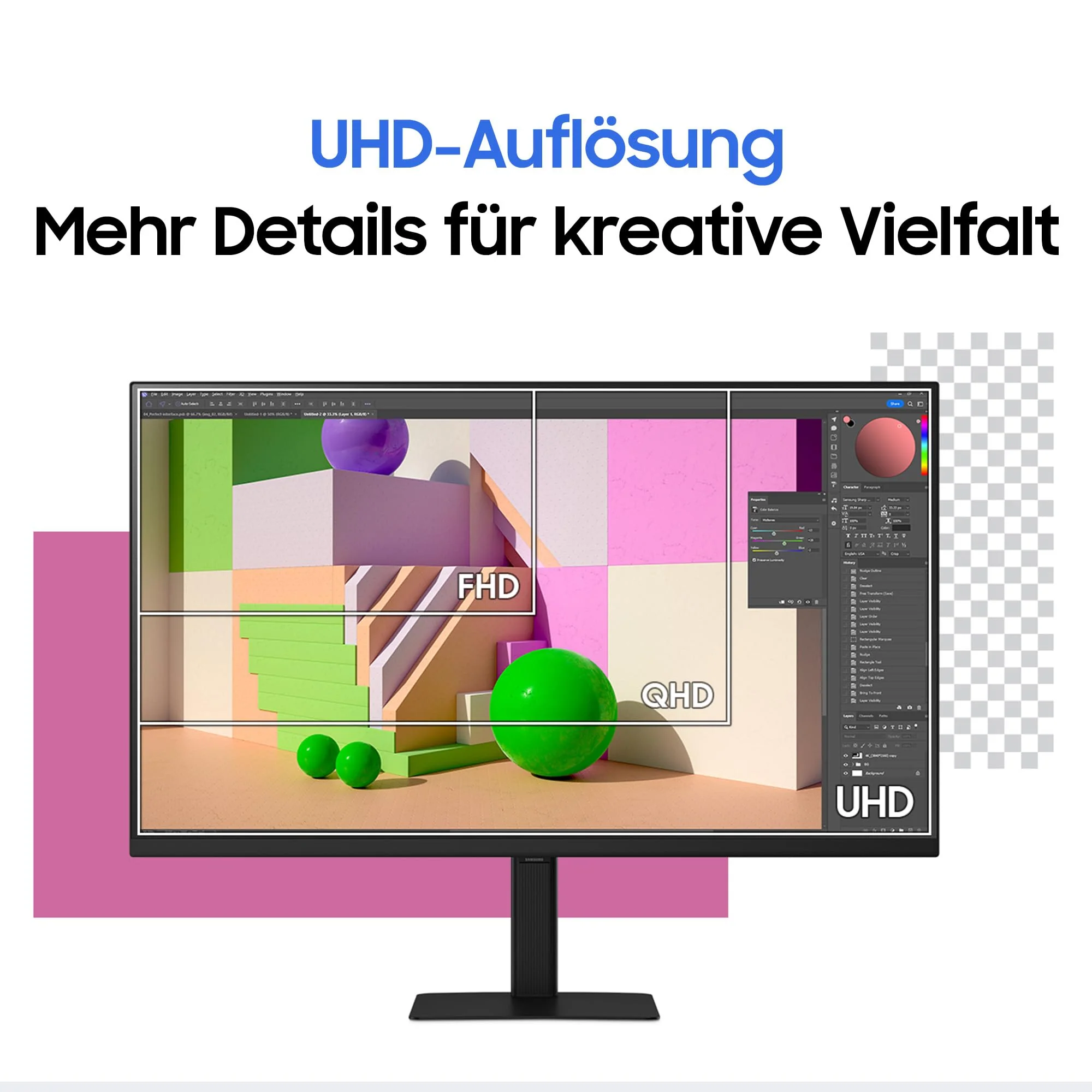 Samsung ViewFinity S70D 4K-Monitor 27 Zoll, UHD, 3.840 x 2.160, 60 Hz, HDR10, Easy Setup-Ständer, Eye Saver Mode, LS27D700EAUXEN - Image 9