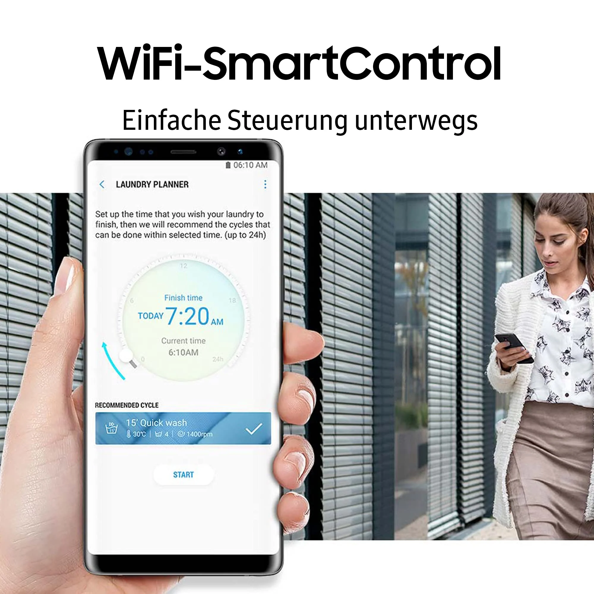 Samsung WW80T554ATW/S2 Waschmaschine, 8 kg, 1400 U/min, Ecobubble, AddWash, WiFi-SmartControl, Hygiene-Dampfprogramm, Weiß - Image 7
