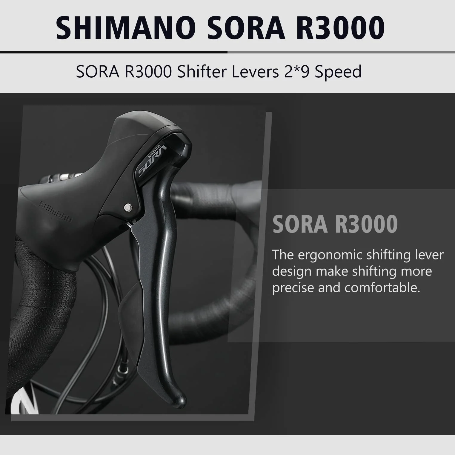 SAVADECK Rennrad Carbon, Warwind3.0 rennrad Herren 700c Carbon Rahmen,Gabel und Sattelstütze mit Shimano SORA R3000 18 Gänge Fahrrad Carbon rennrad für Herren Damen und Jungen (Schwarz, 56cm) - Image 6