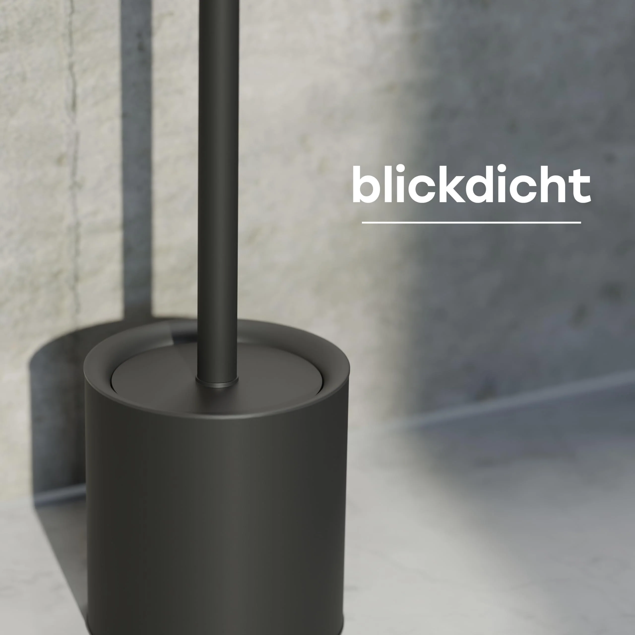 SAVEGA - Klobürste Silikon Edelstahl - Antibakterielle Toilettenbürste mit stilvollem WC Bürstenhalter - Design WC Bürste Silikon mit Spritzschutz - Klobesen - Toilet Brush (Schwarz) - Image 2