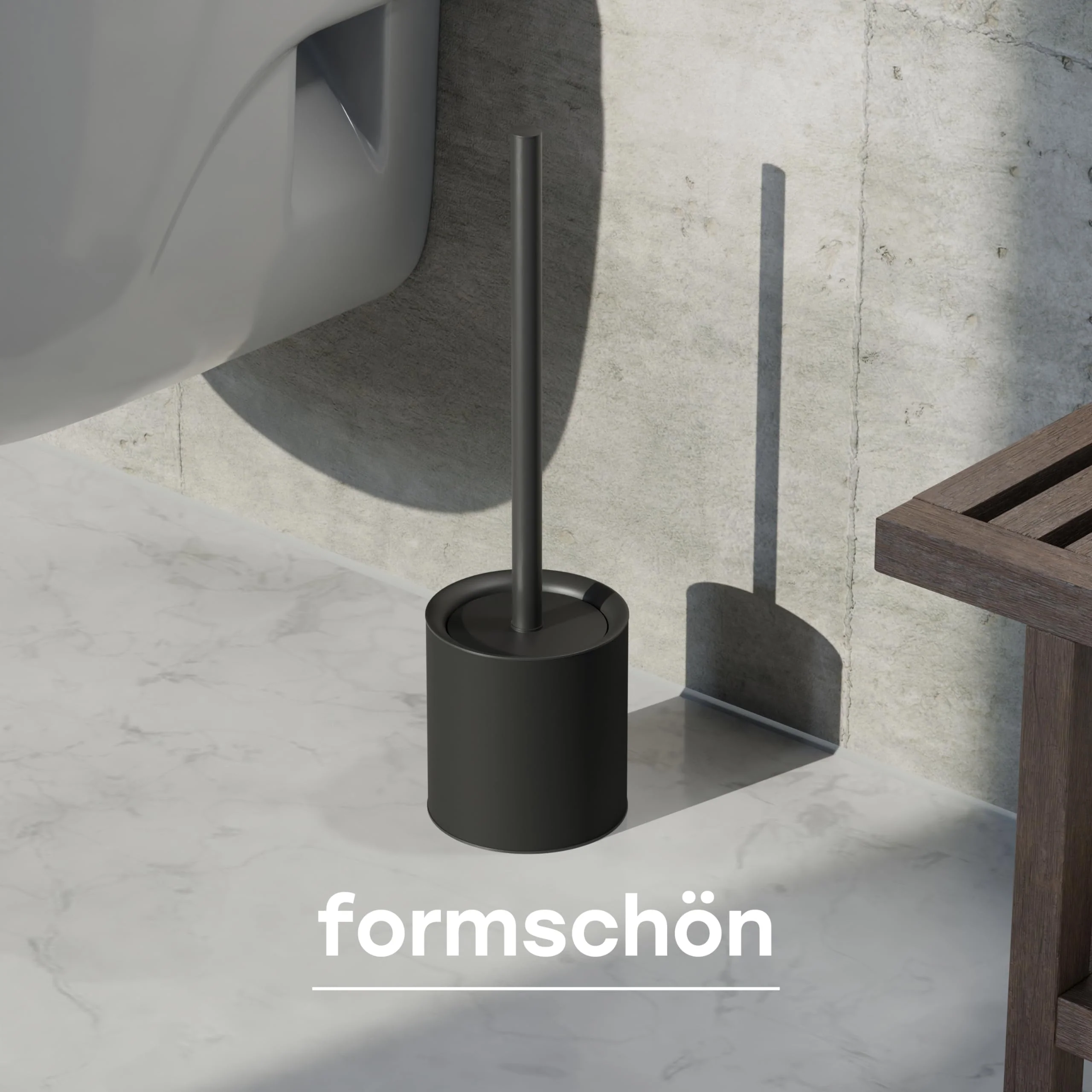 SAVEGA - Klobürste Silikon Edelstahl - Antibakterielle Toilettenbürste mit stilvollem WC Bürstenhalter - Design WC Bürste Silikon mit Spritzschutz - Klobesen - Toilet Brush (Schwarz) - Image 9