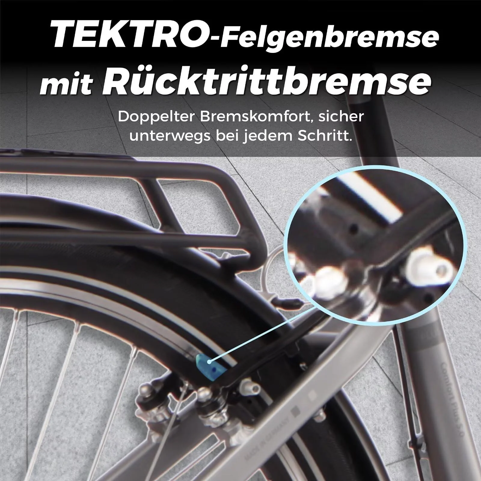 SAXONETTE E Bike Damen 28 Zoll mit Rücktrittbremse und nabenschaltung, Elektro Fahrrad Erwachsene mit 36V 13Ah BMS Akku, 7 Gang Pedelec mit Federgabel, Ebikes mit Gepäckträger für Damen und Herren - Image 6