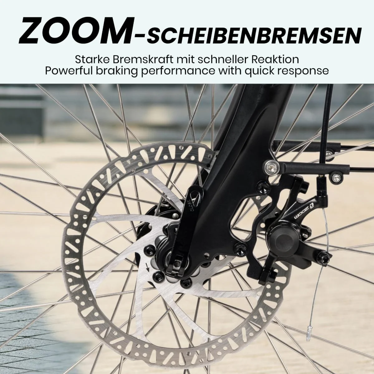 SAXXX E Bike Damen 28 Zoll Tiefeinsteiger mit 36V 13Ah Akku, Elektro Fahrrad Erwachsene mit Scheibenbremse, 7 Gang Kettenschaltung Pedelec mit Federgabel, Gepäckträger für Damen/Frauen Herren/Männer - Image 2